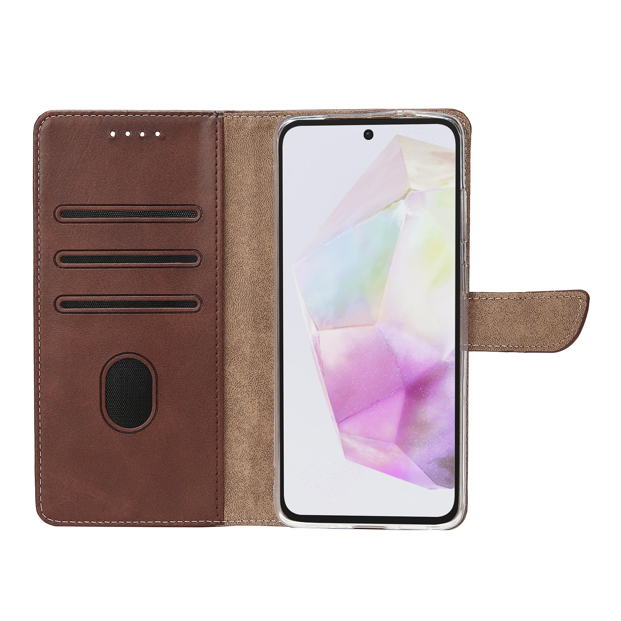Rixus Buchhülle für Samsung Galaxy A35 5G Brown – Bild 5