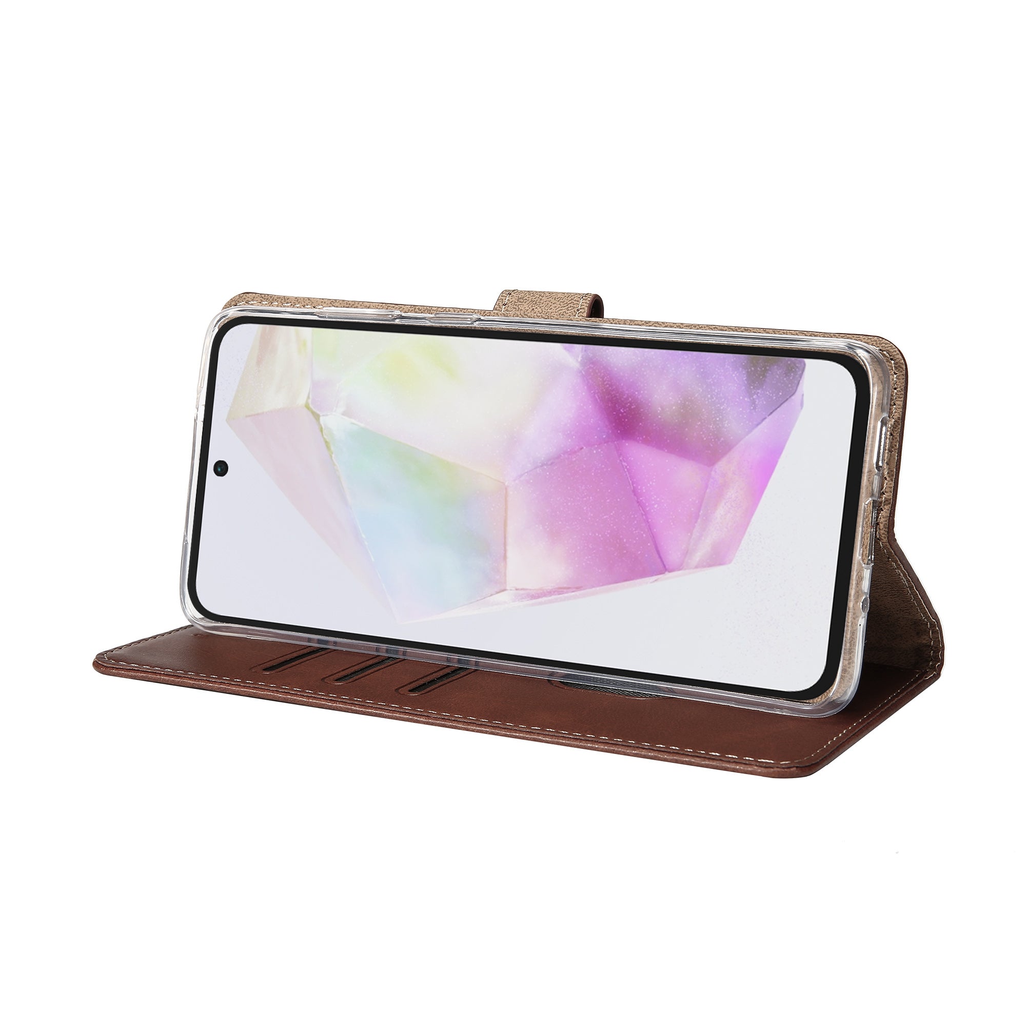 Rixus Buchhülle für Samsung Galaxy A35 5G Brown – Bild 6