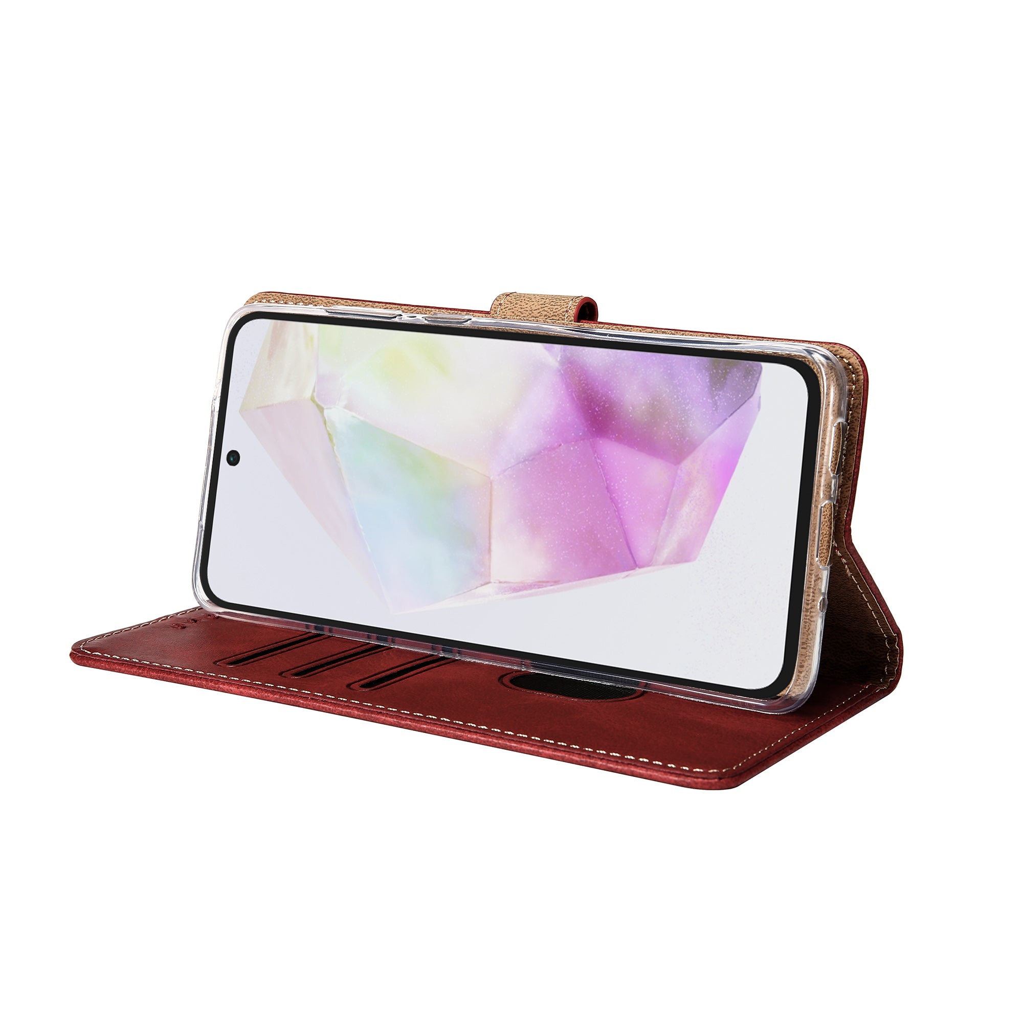 Rixus Buchhülle für Samsung Galaxy A35 5G Dark Red – Bild 6