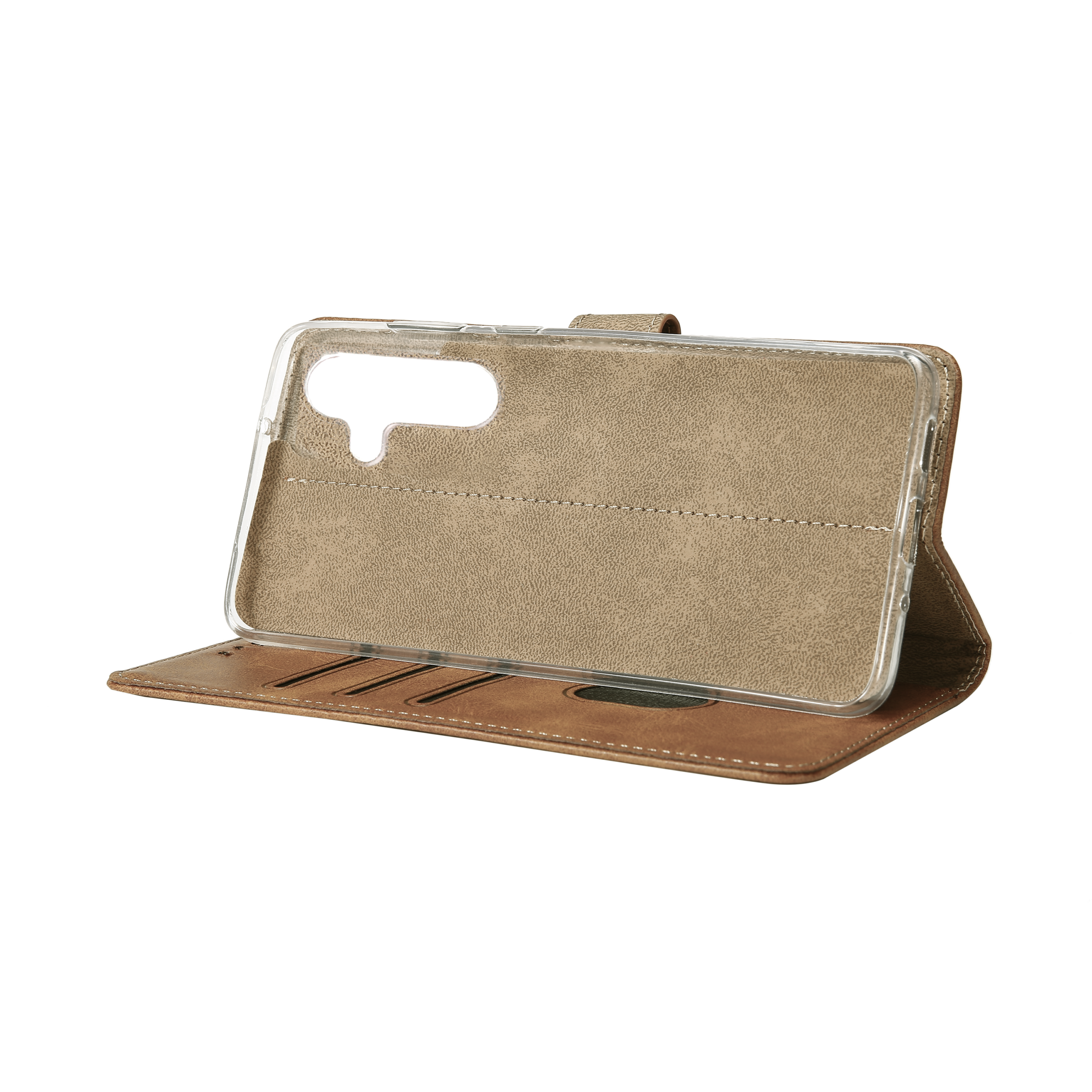 Rixus Buchhülle für Samsung Galaxy A35 5G Light Brown – Bild 6