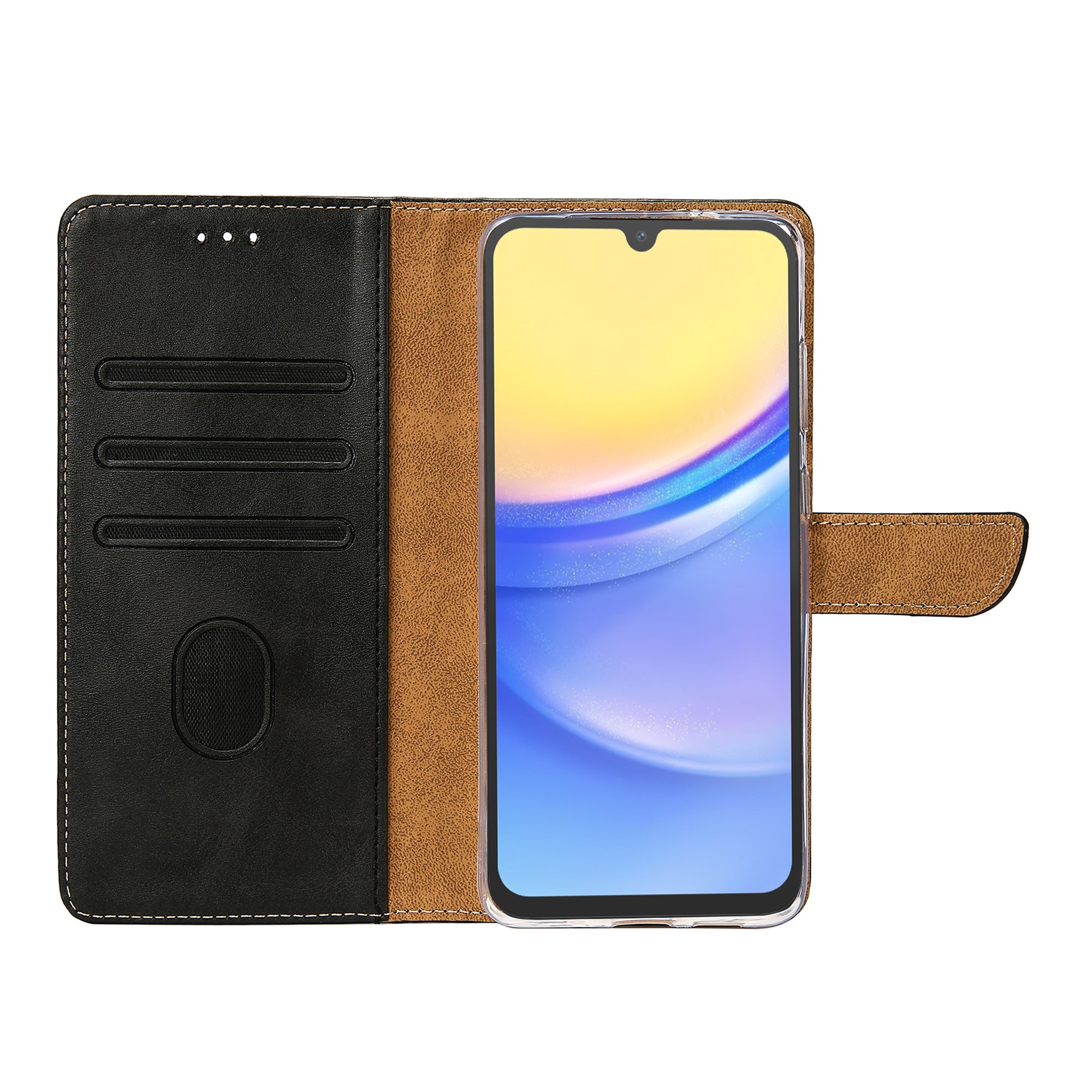 Rixus Buchhülle für Samsung Galaxy A15 5G Black – Bild 5