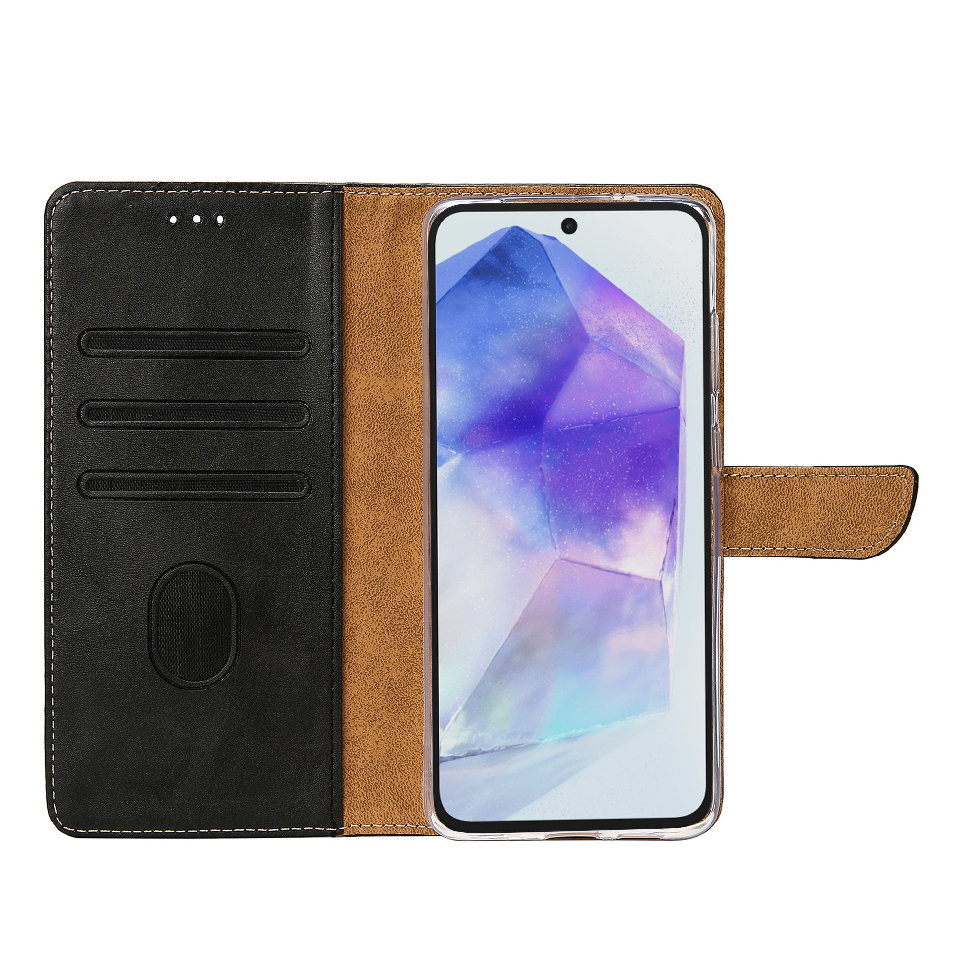 Rixus Buchhülle für Samsung Galaxy A55 5G Black – Bild 5