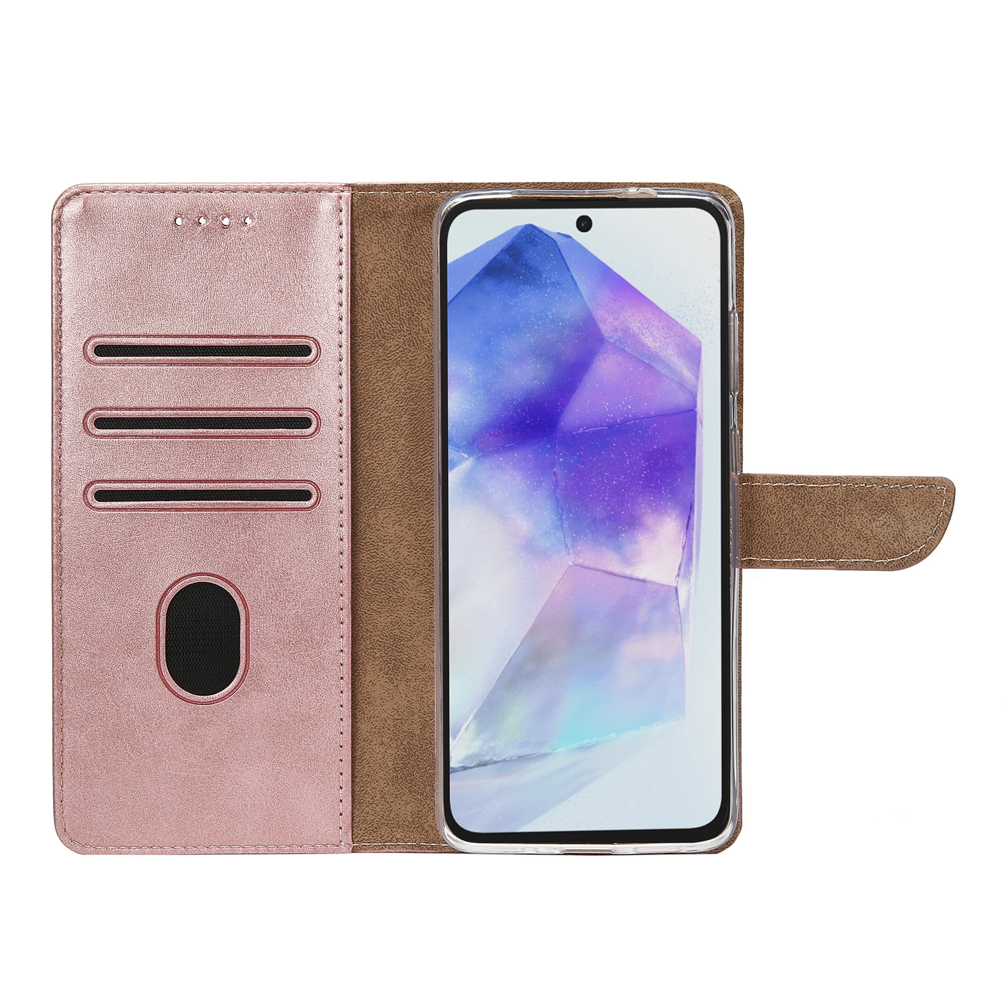 Rixus Buchhülle für Samsung Galaxy A55 5G Pink – Bild 5