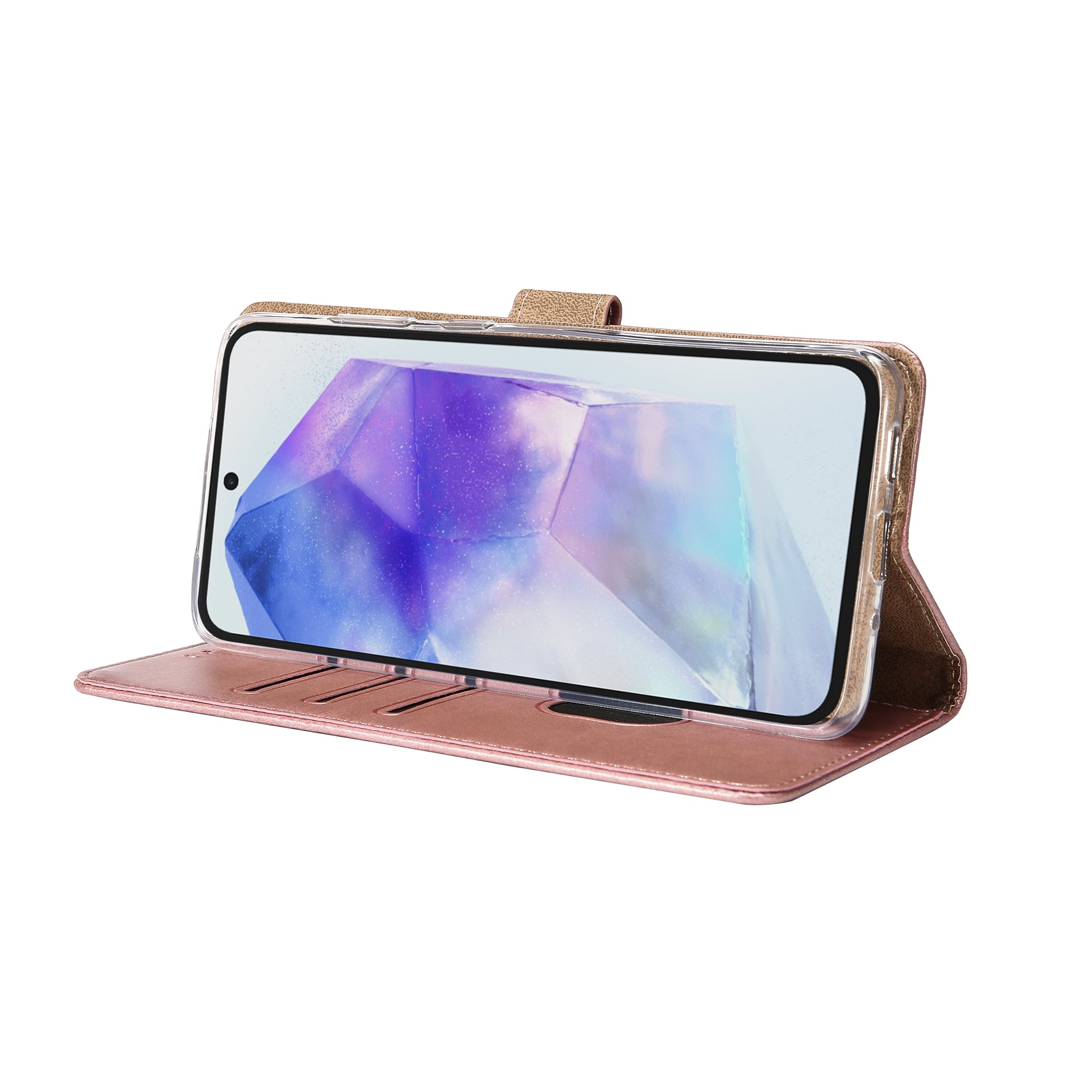 Rixus Buchhülle für Samsung Galaxy A55 5G Pink – Bild 6