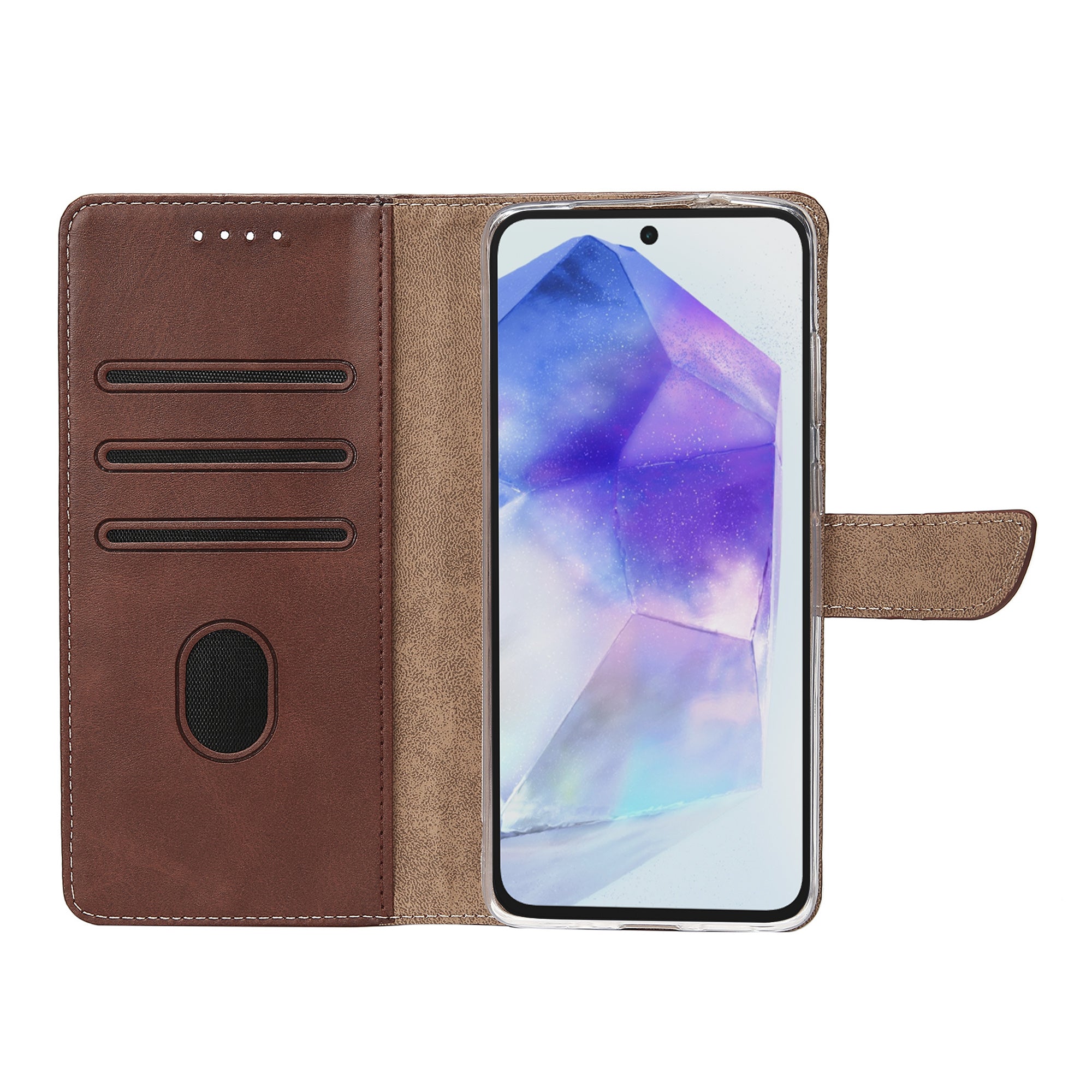 Rixus Buchhülle für Samsung Galaxy A55 5G Brown – Bild 5