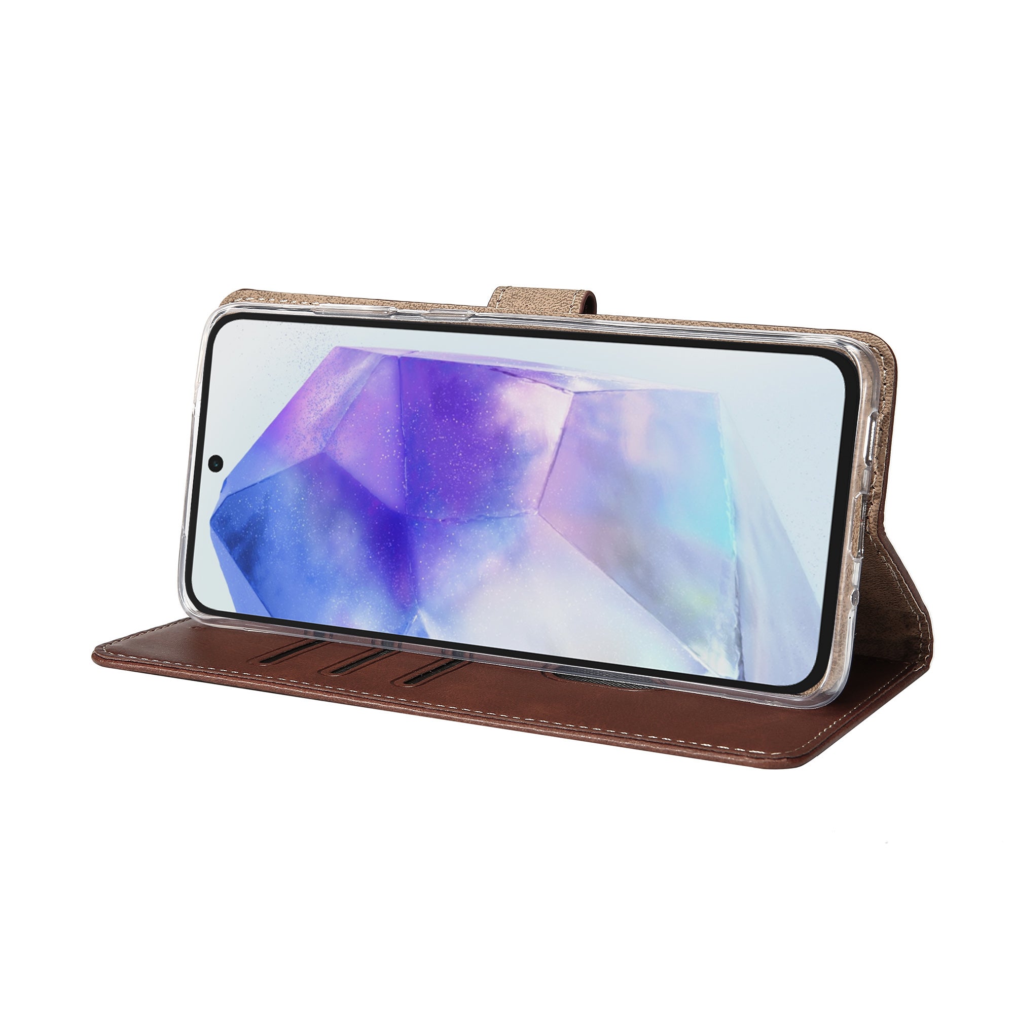 Rixus Buchhülle für Samsung Galaxy A55 5G Brown – Bild 6