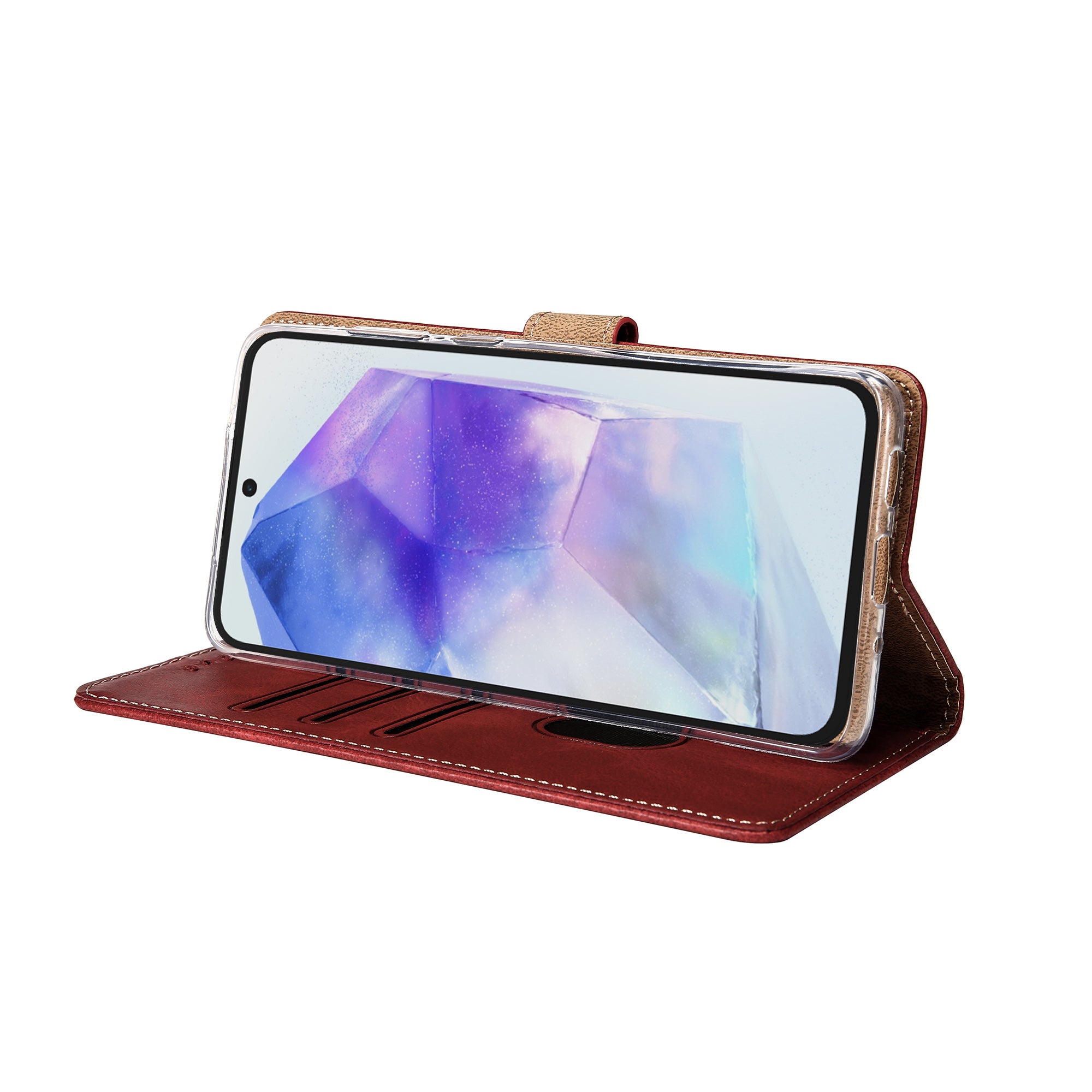 Rixus Buchhülle für Samsung Galaxy A55 5G Dark Red – Bild 6