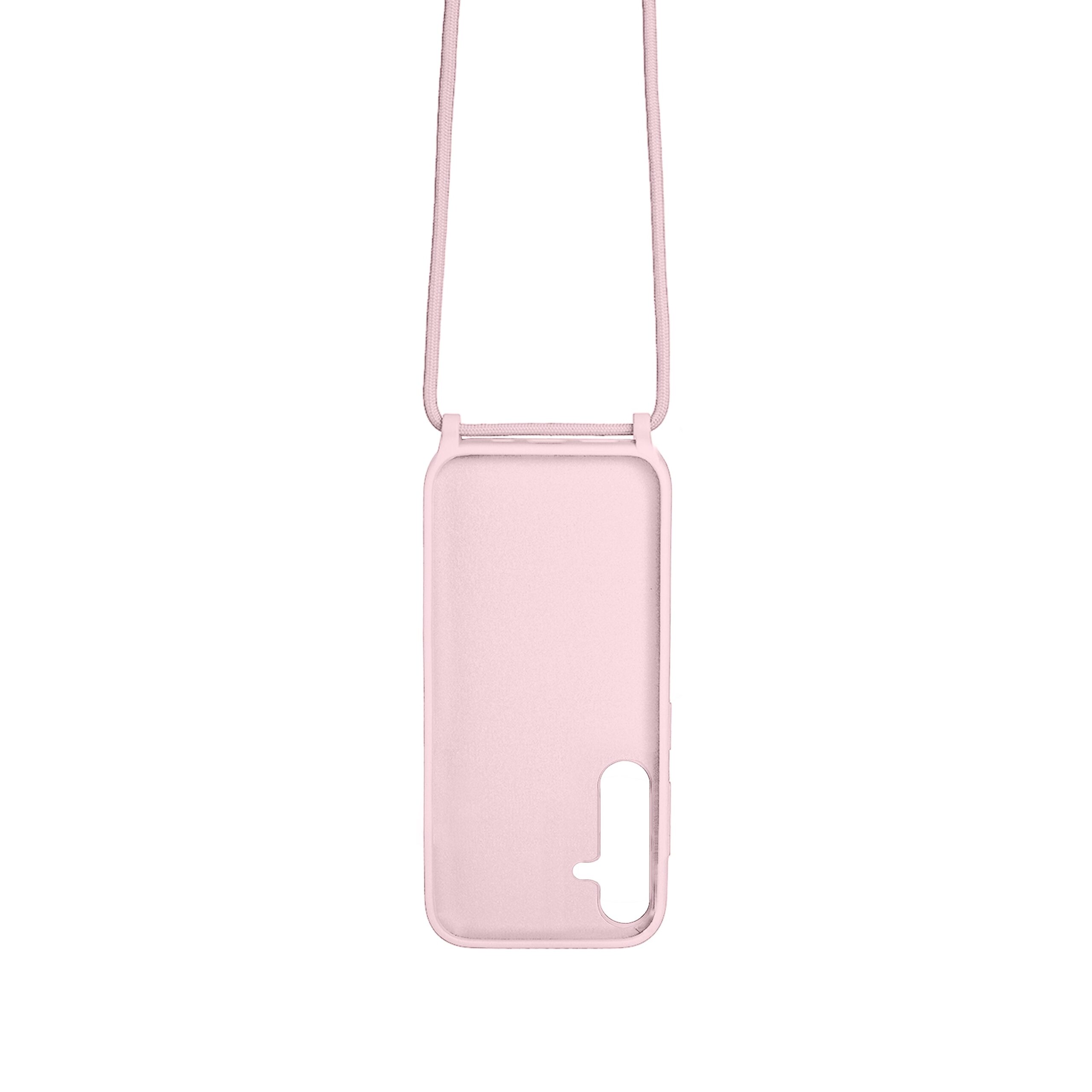 Rixus TPU Necklace Cord Abdeckung für Samsung Galaxy A15 5G Pink – Bild 3