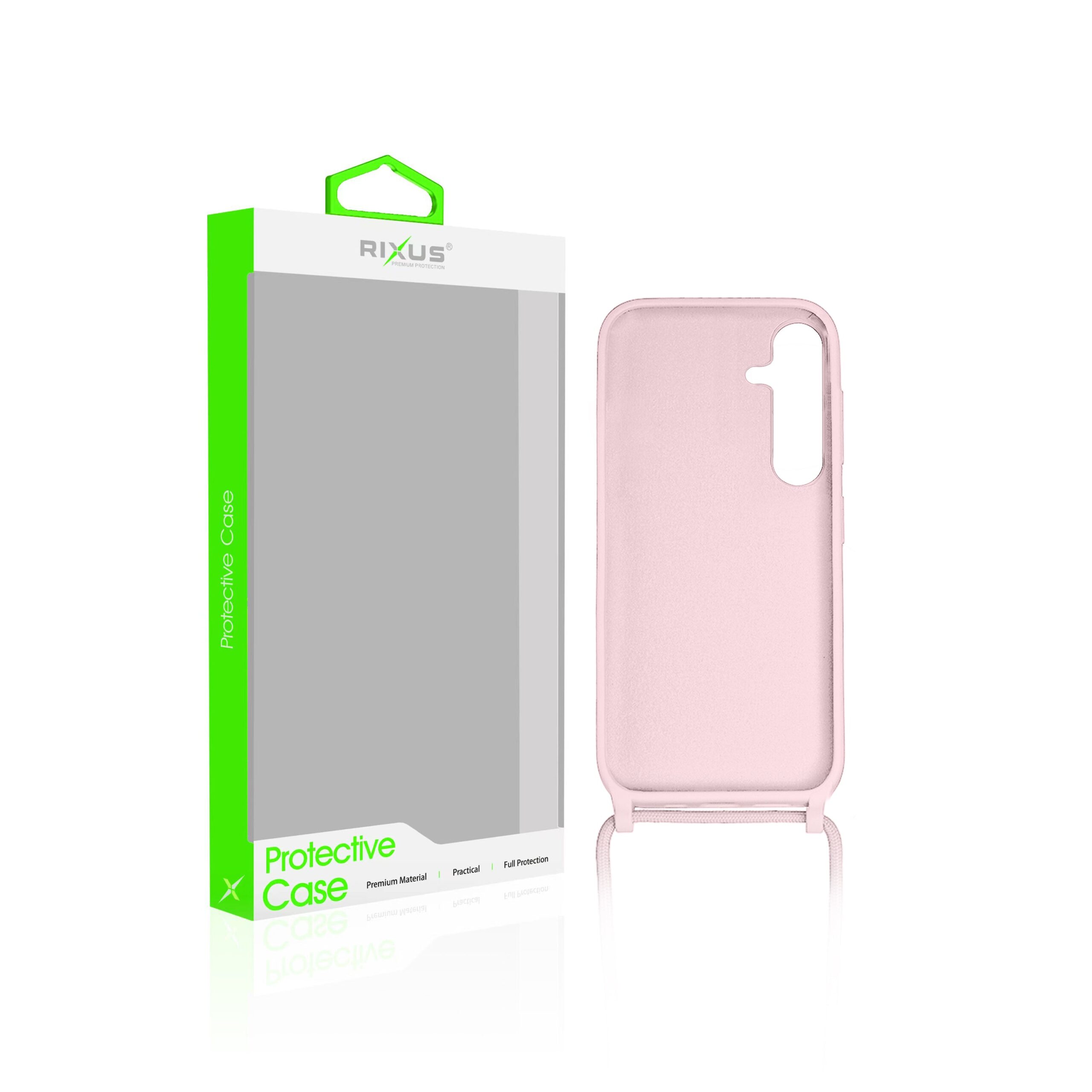Rixus TPU Necklace Cord Abdeckung für Samsung Galaxy A15 5G Pink – Bild 5