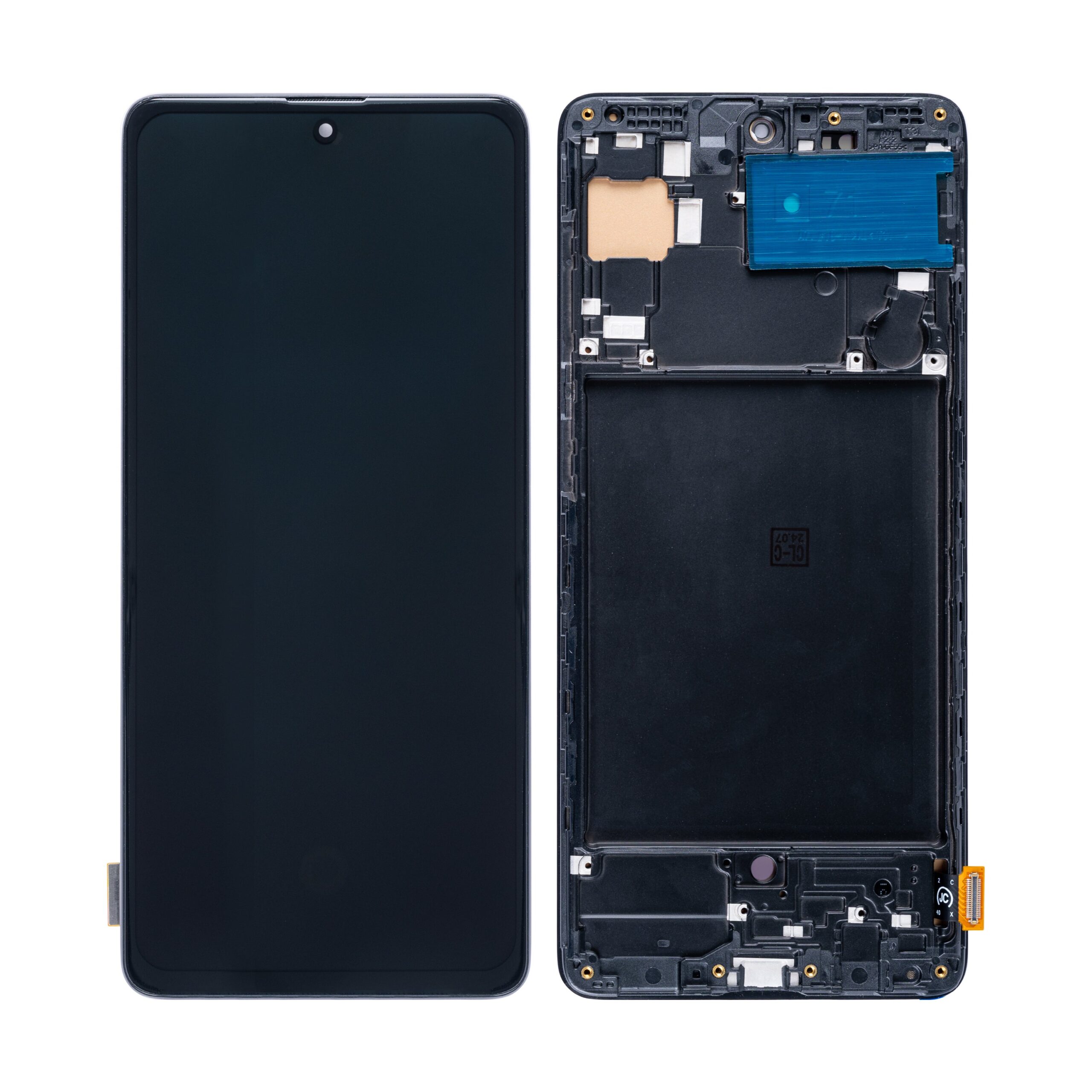 Samsung Galaxy A71 A715F Display und Touchscreen-Digitizer mit Rahmen Black Soft-OLED – Bild 3
