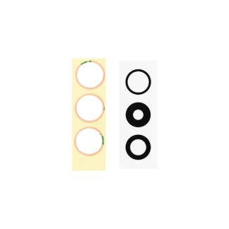 Für Apple iPhone 15 Pro Kameraglas Set Black OEM