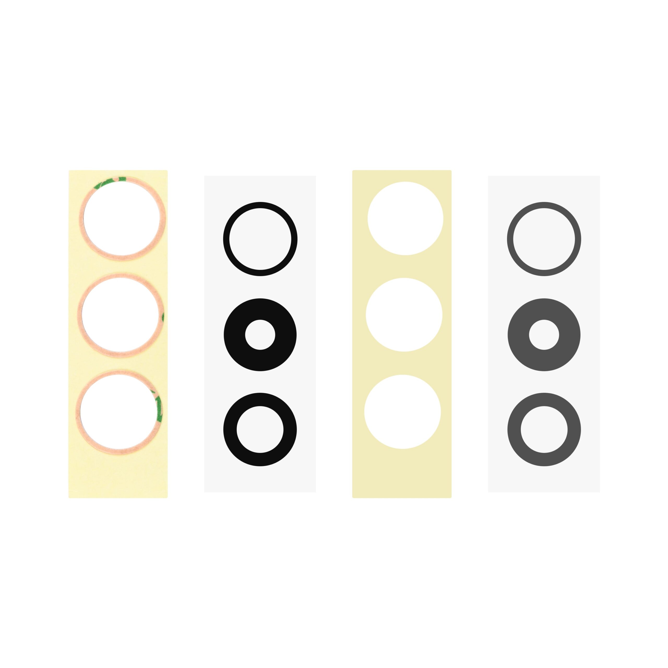 Für Apple iPhone 15 Pro Kameraglas Set Black OEM – Bild 3