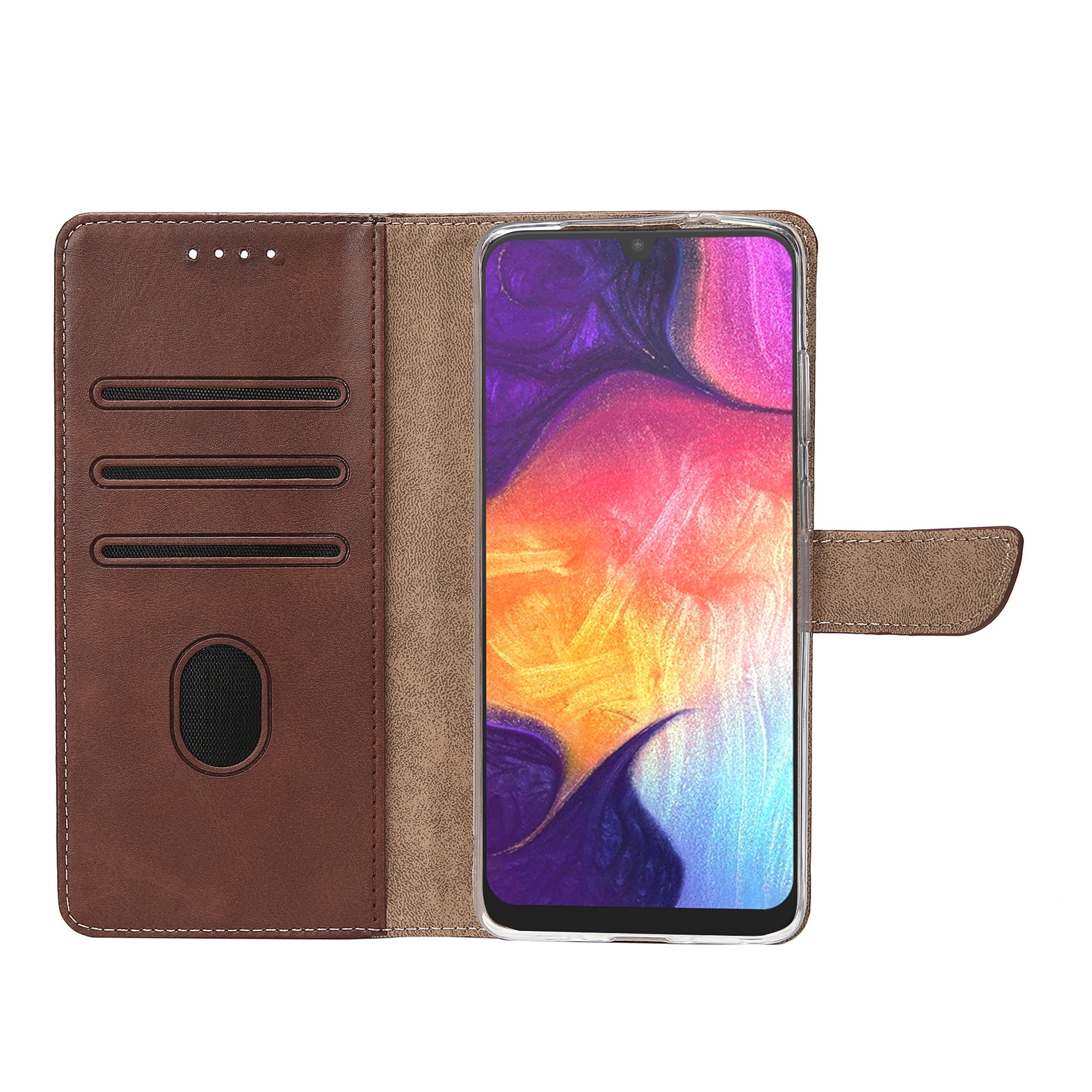 Rixus Buchhülle für Samsung Galaxy A50 Brown – Bild 5