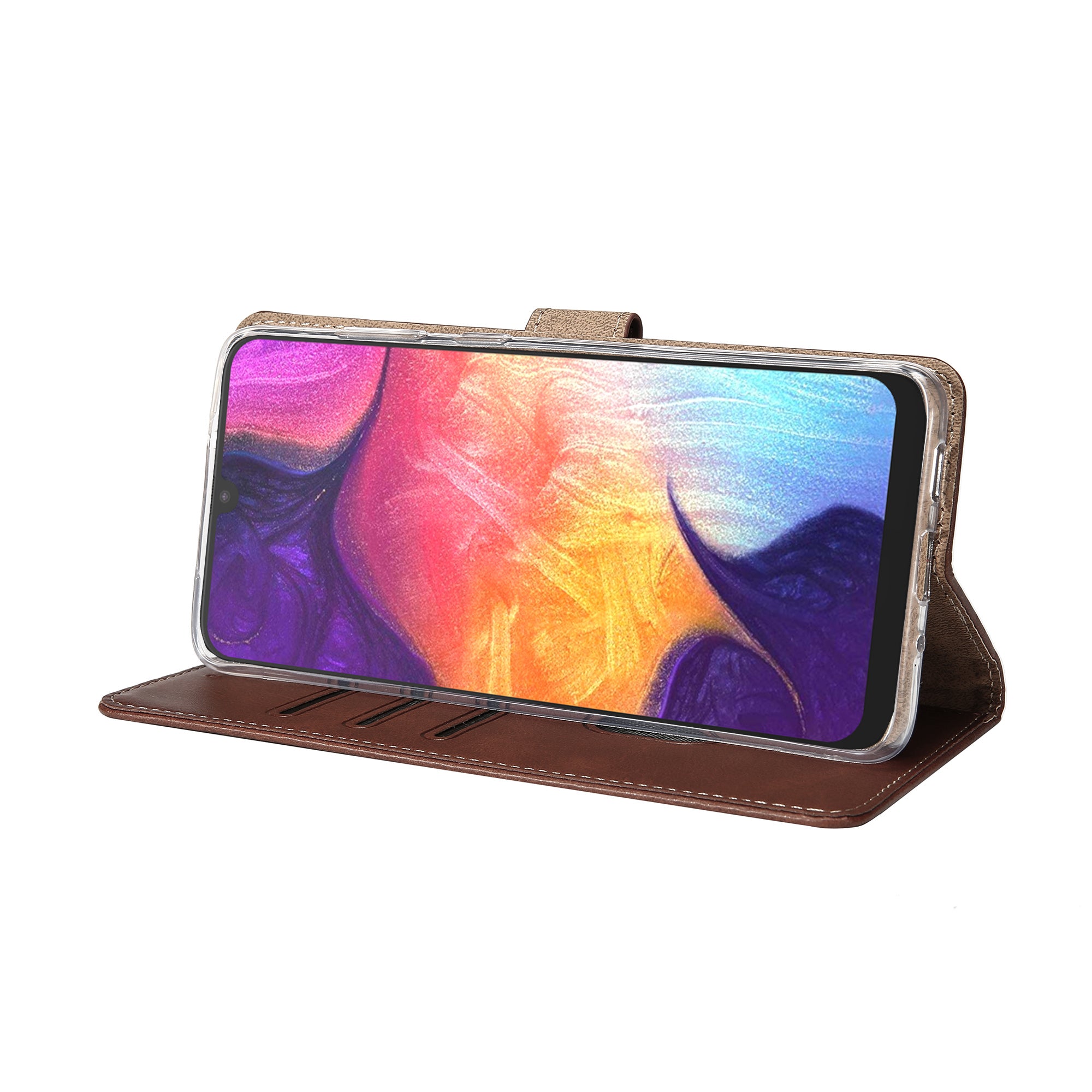 Rixus Buchhülle für Samsung Galaxy A50 Brown – Bild 6