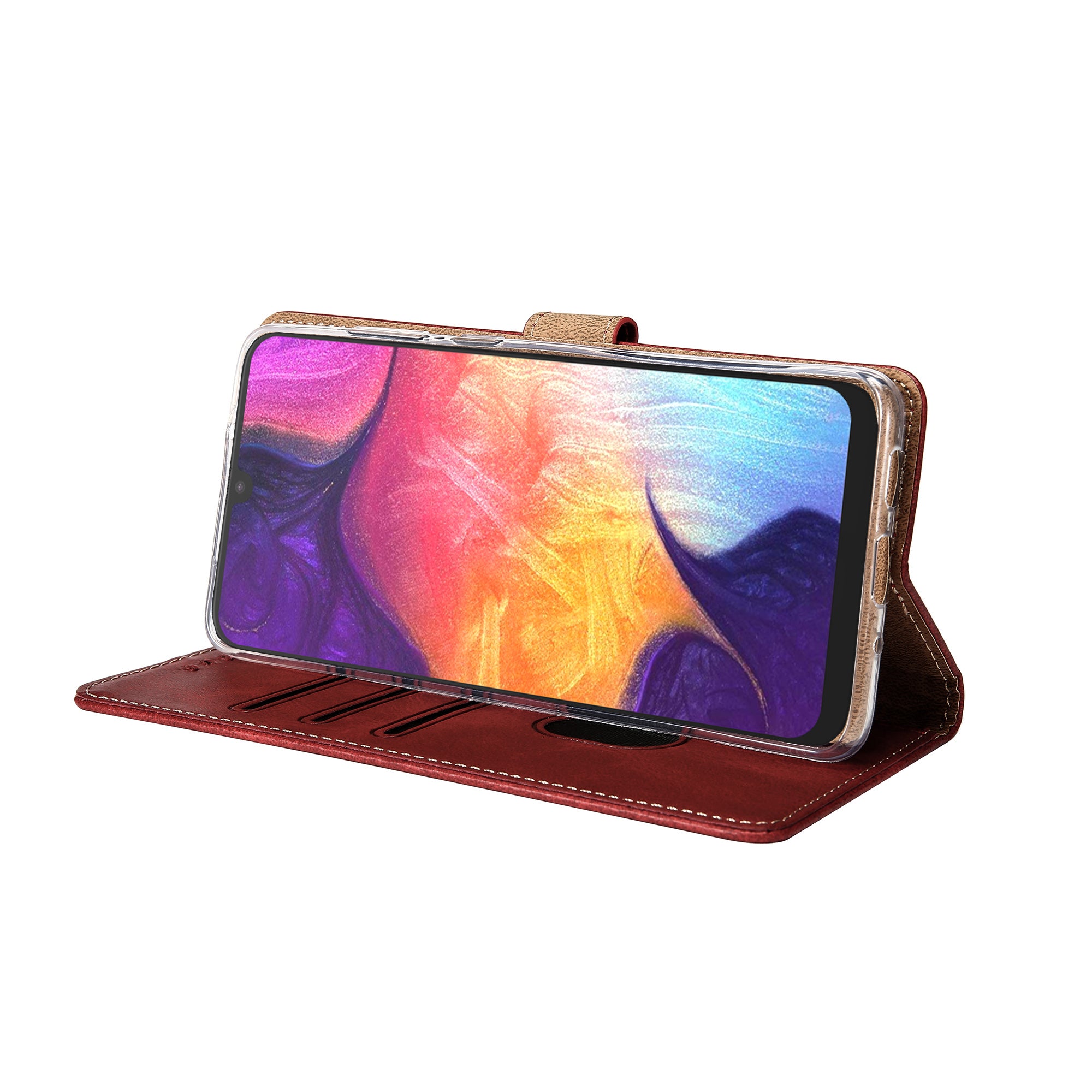 Rixus Buchhülle für Samsung Galaxy A50 Dark Red – Bild 6
