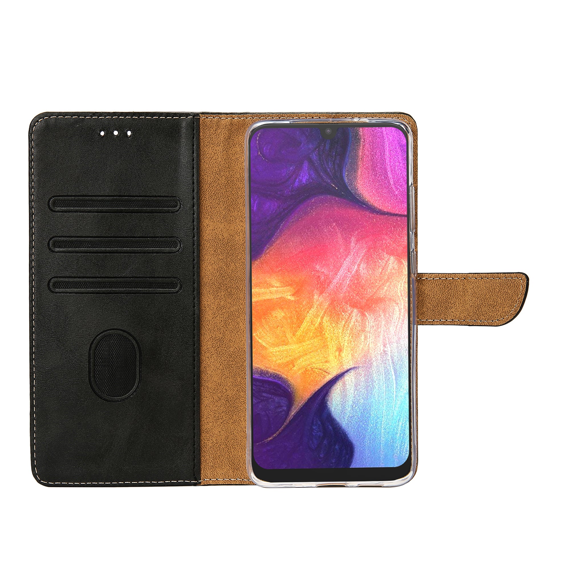 Rixus Buchhülle für Samsung Galaxy A50 Black – Bild 5