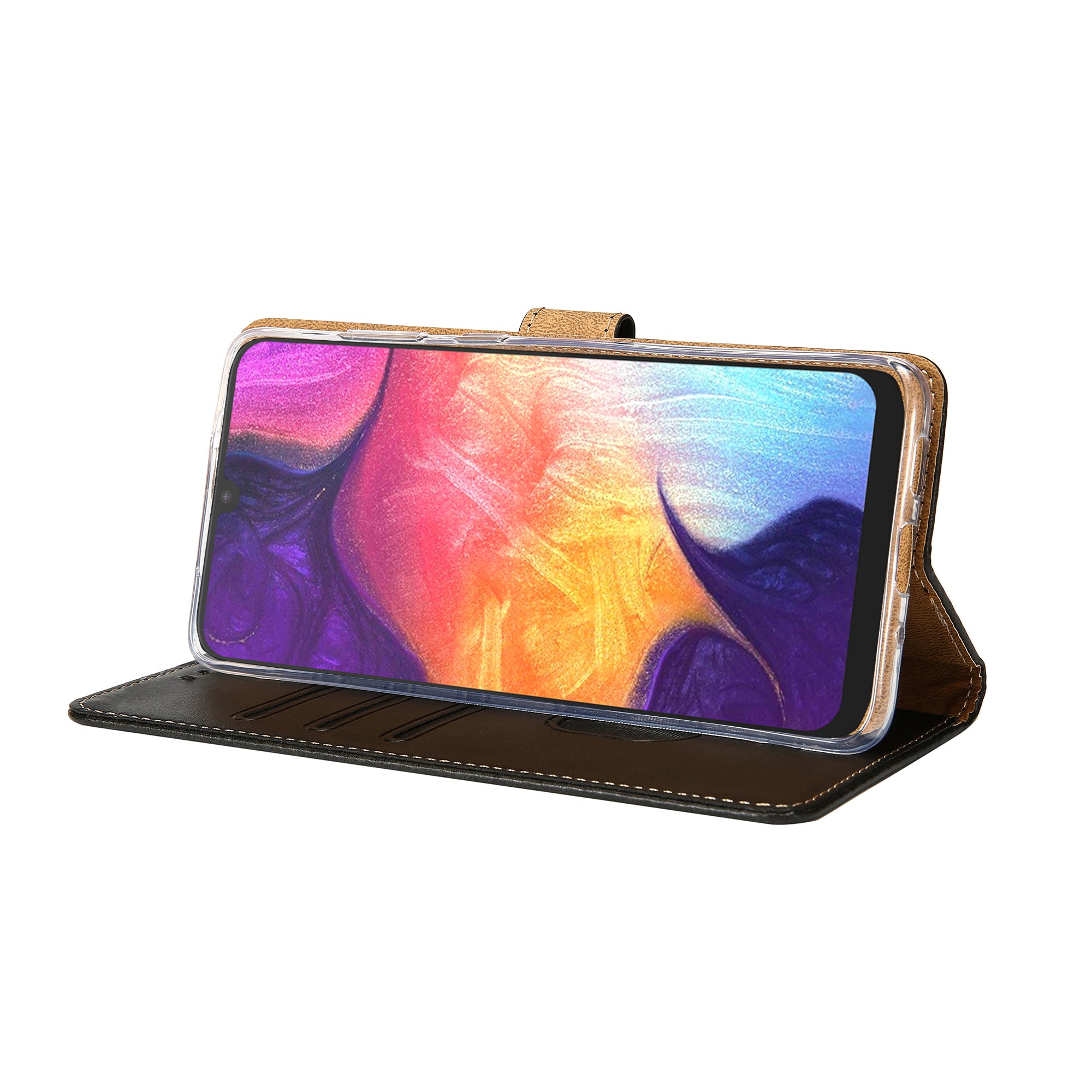 Rixus Buchhülle für Samsung Galaxy A50 Black – Bild 6