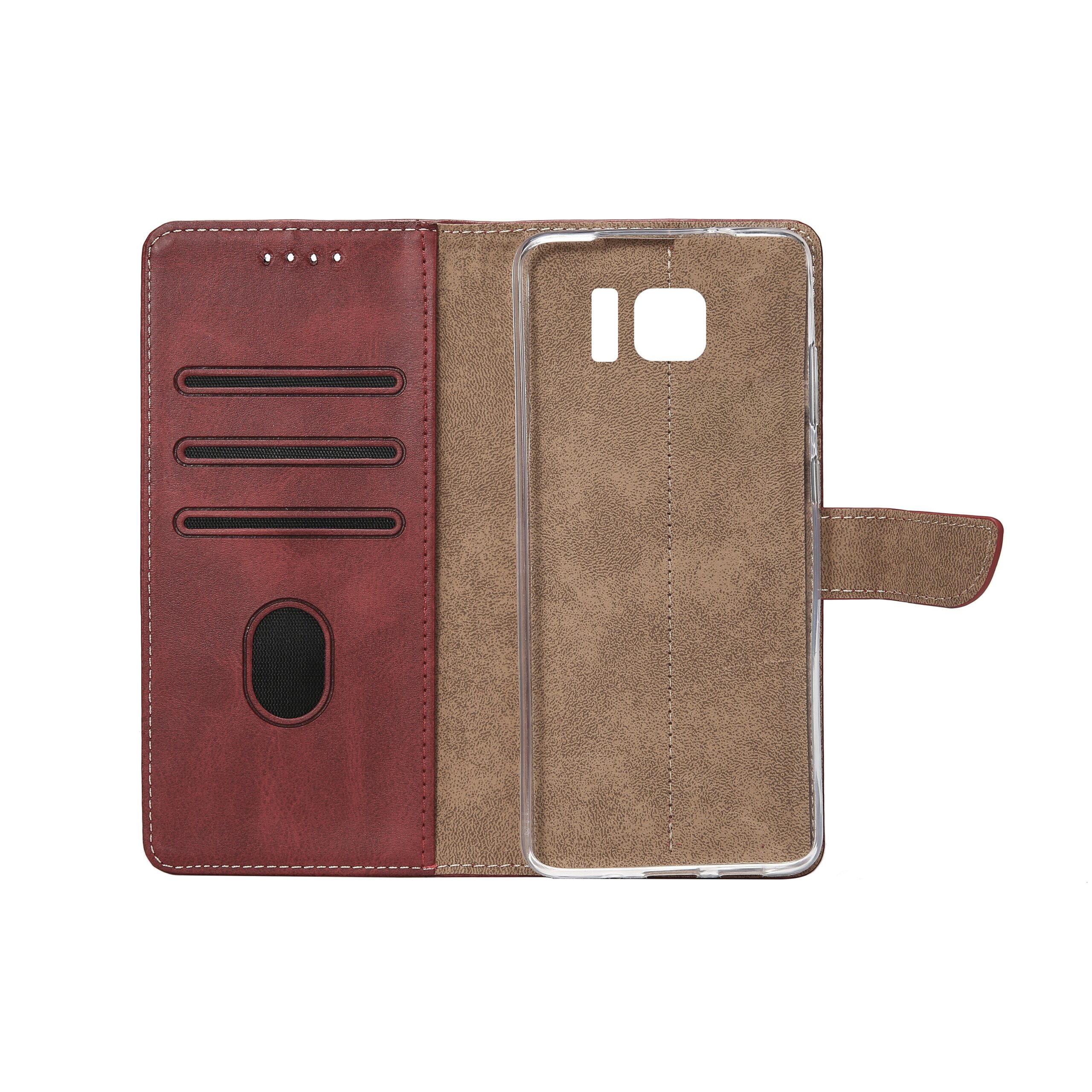 Rixus Buchhülle für Samsung Galaxy S7 Edge Dark Red – Bild 5