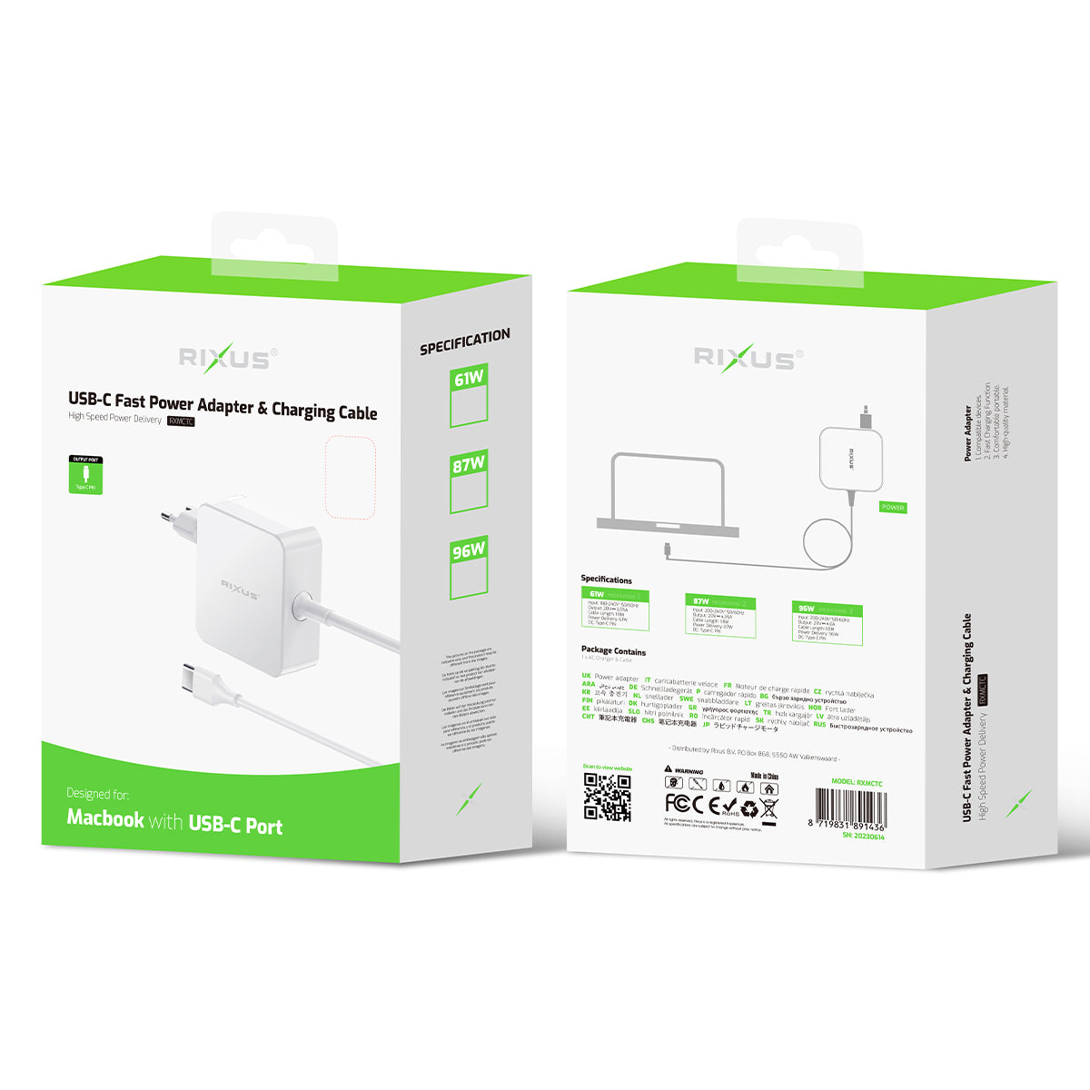 Rixus RXMCTC Netzteil 96W USB-C White – Bild 4
