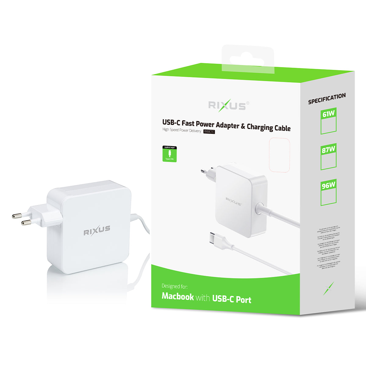 Rixus RXMCTC Netzteil 96W USB-C White – Bild 5