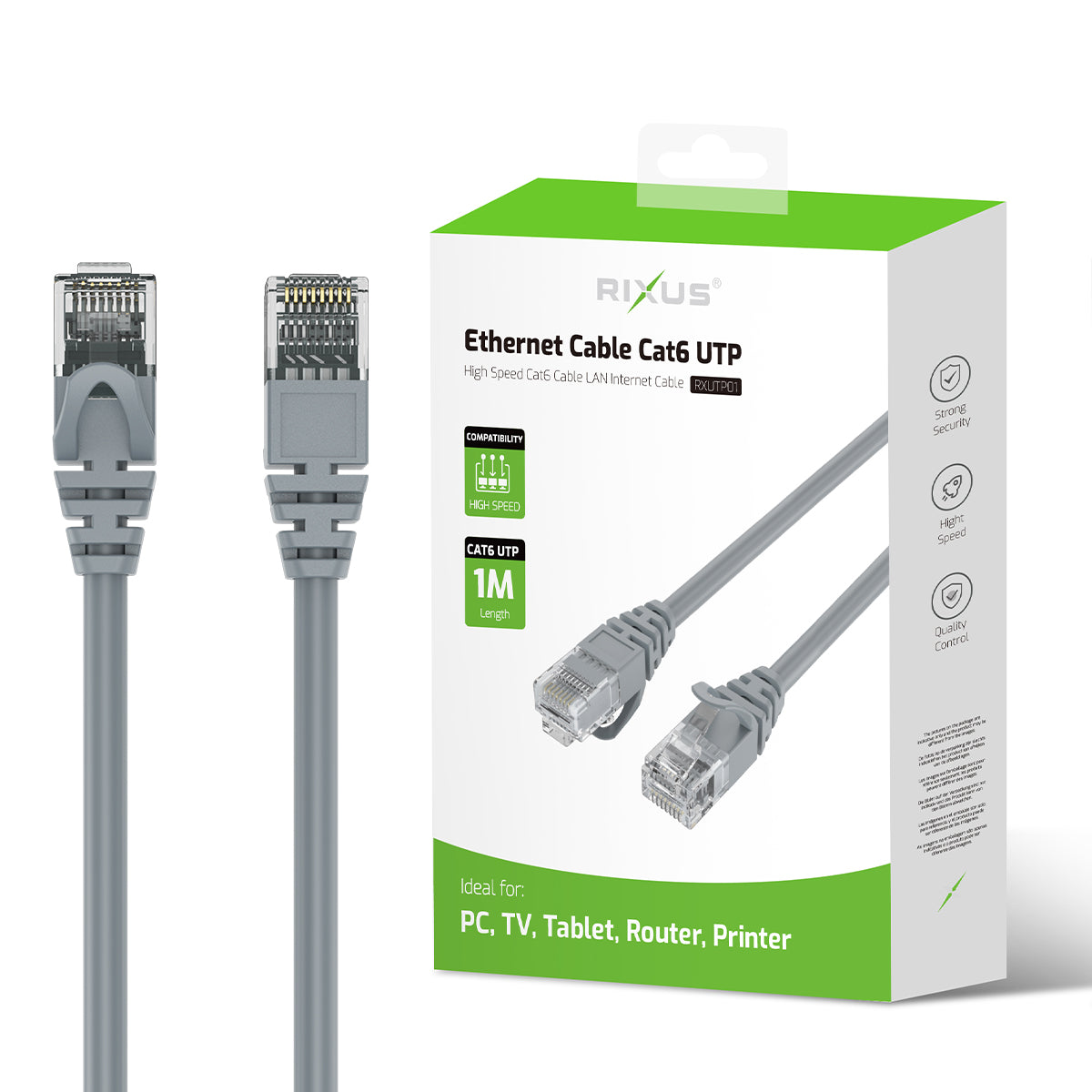 Rixus RXUTP01 Ethernet Kabel Cat 6 UTP 1m – Bild 4