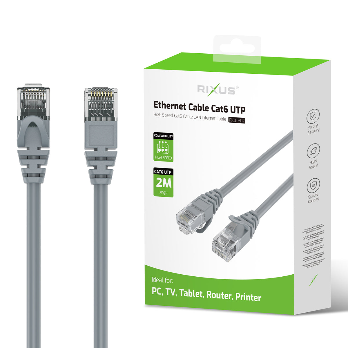 Rixus RXUTP02 Ethernet Kabel Cat 6 UTP 2m – Bild 4