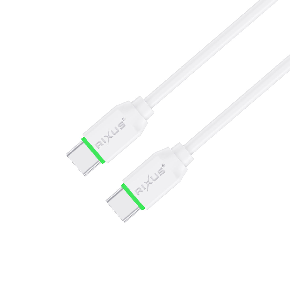 Rixus RXUC18C Fast Charging USB-C To USB-C Kabel White – Bild 2