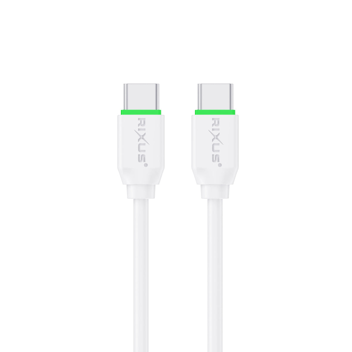 Rixus RXUC18C Fast Charging USB-C To USB-C Kabel White – Bild 3