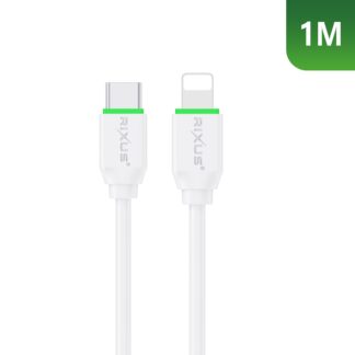 Rixus RXUC18L Fast Charging USB-C To Lightning Anschluss Kabel White