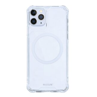 Rixus Armor-X Anti Shock Hülle mit MagSafe kompatibel für Apple iPhone 11 Pro Transparent