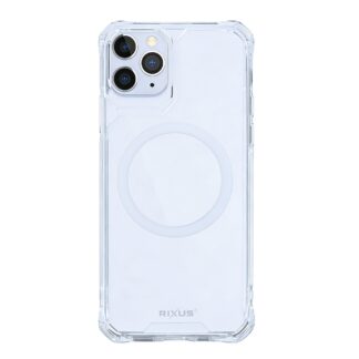 Rixus Armor-X Anti Shock Hülle mit MagSafe kompatibel für Apple iPhone 11 Pro Max Transparent