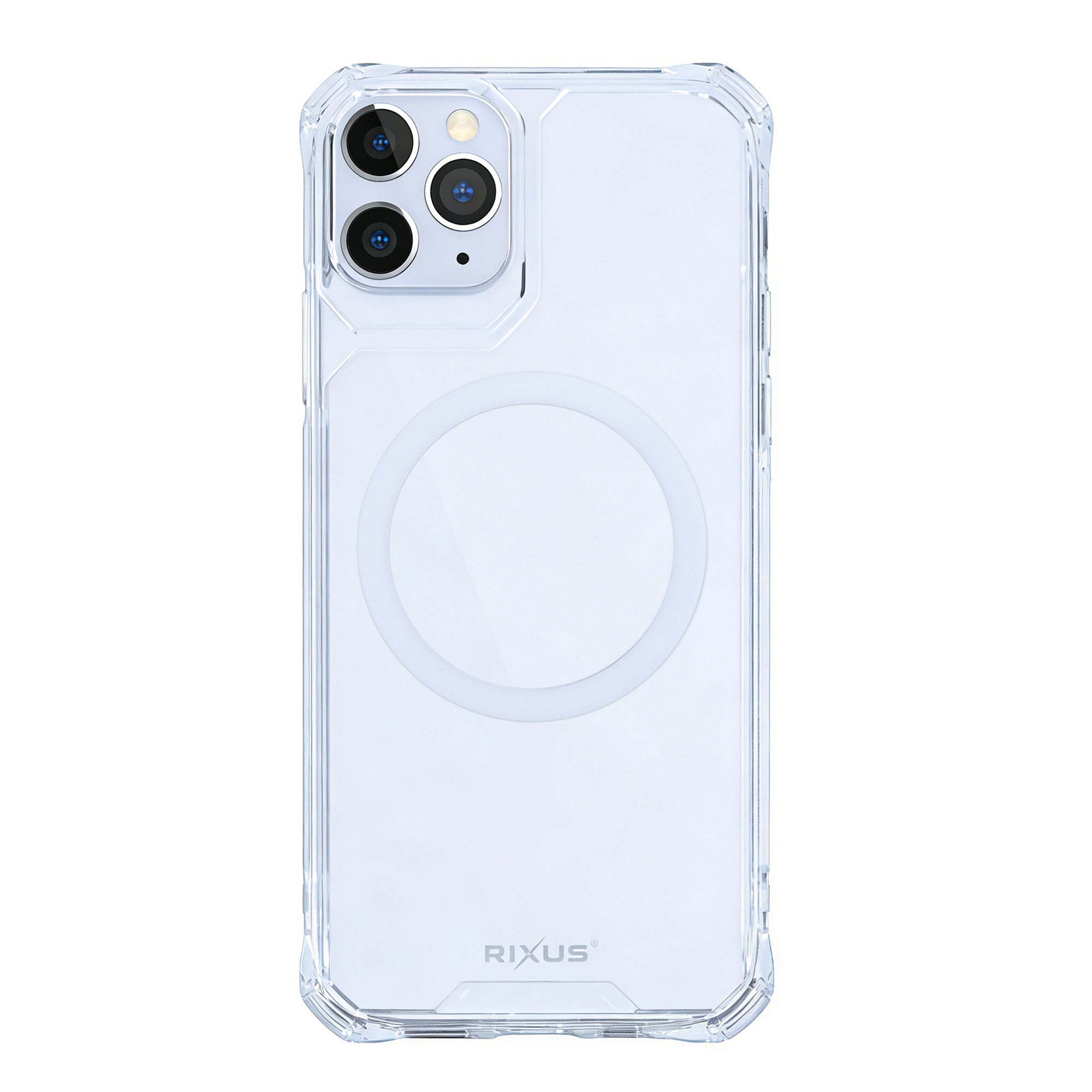 Rixus Armor-X Anti Shock Hülle mit MagSafe kompatibel für Apple iPhone 11 Pro Max Transparent