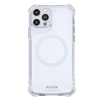 Rixus Armor-X Anti Shock Hülle mit MagSafe kompatibel für Apple iPhone 12, 12 Pro Transparent