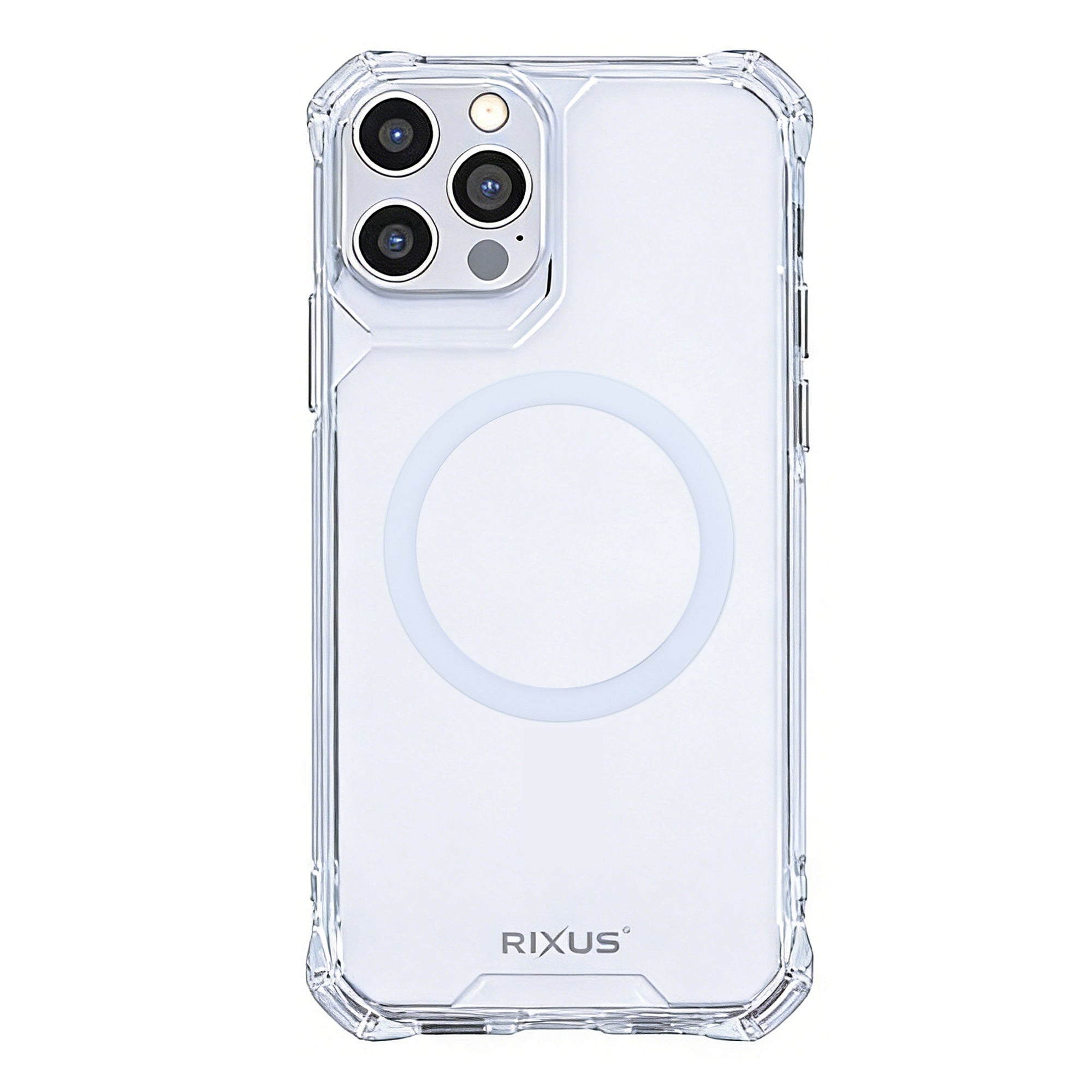 Rixus Armor-X Anti Shock Hülle mit MagSafe kompatibel für Apple iPhone 12, 12 Pro Transparent