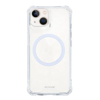 Rixus Armor-X Anti Shock Hülle mit MagSafe kompatibel für Apple iPhone 13 Transparent