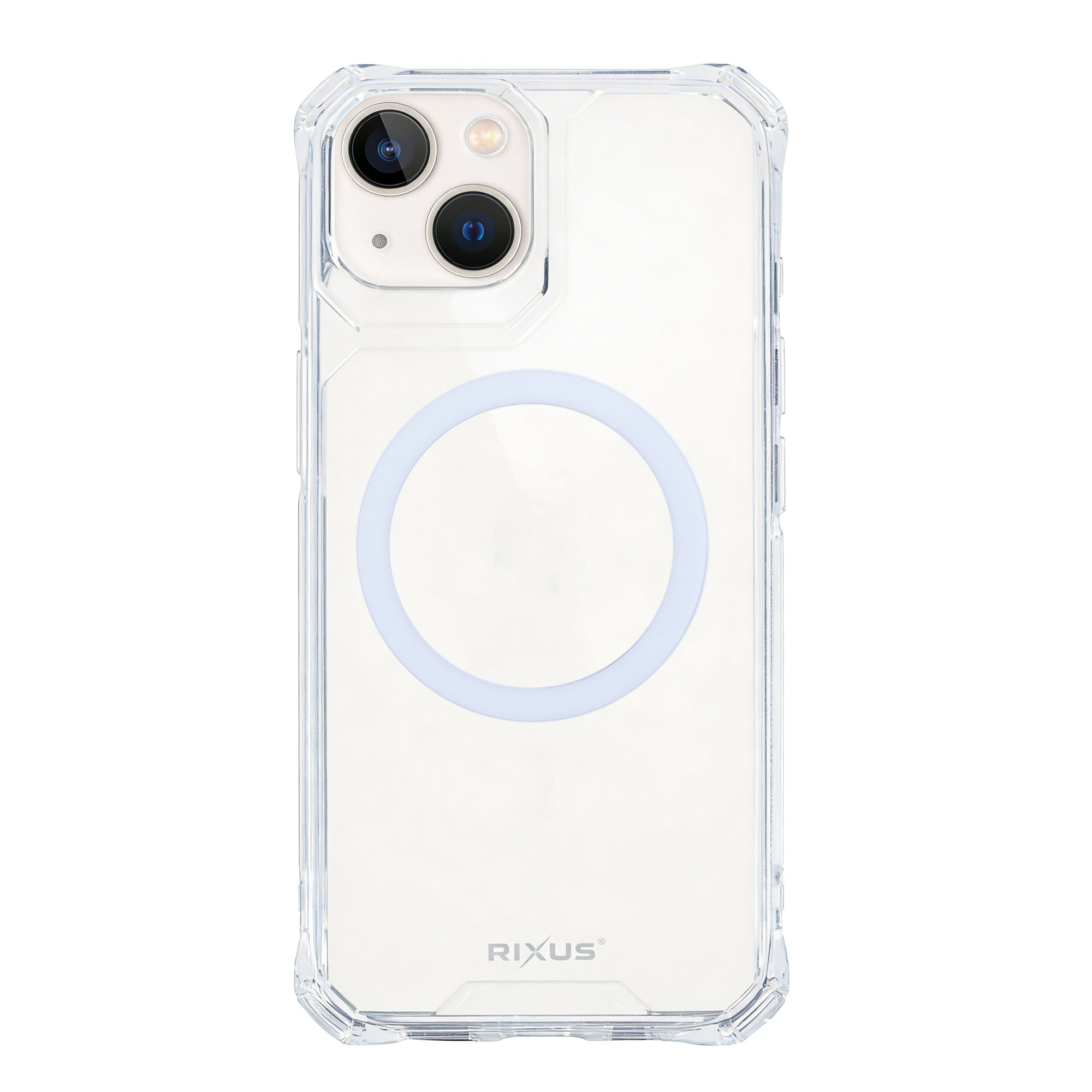 Rixus Armor-X Anti Shock Hülle mit MagSafe kompatibel für Apple iPhone 13 Transparent