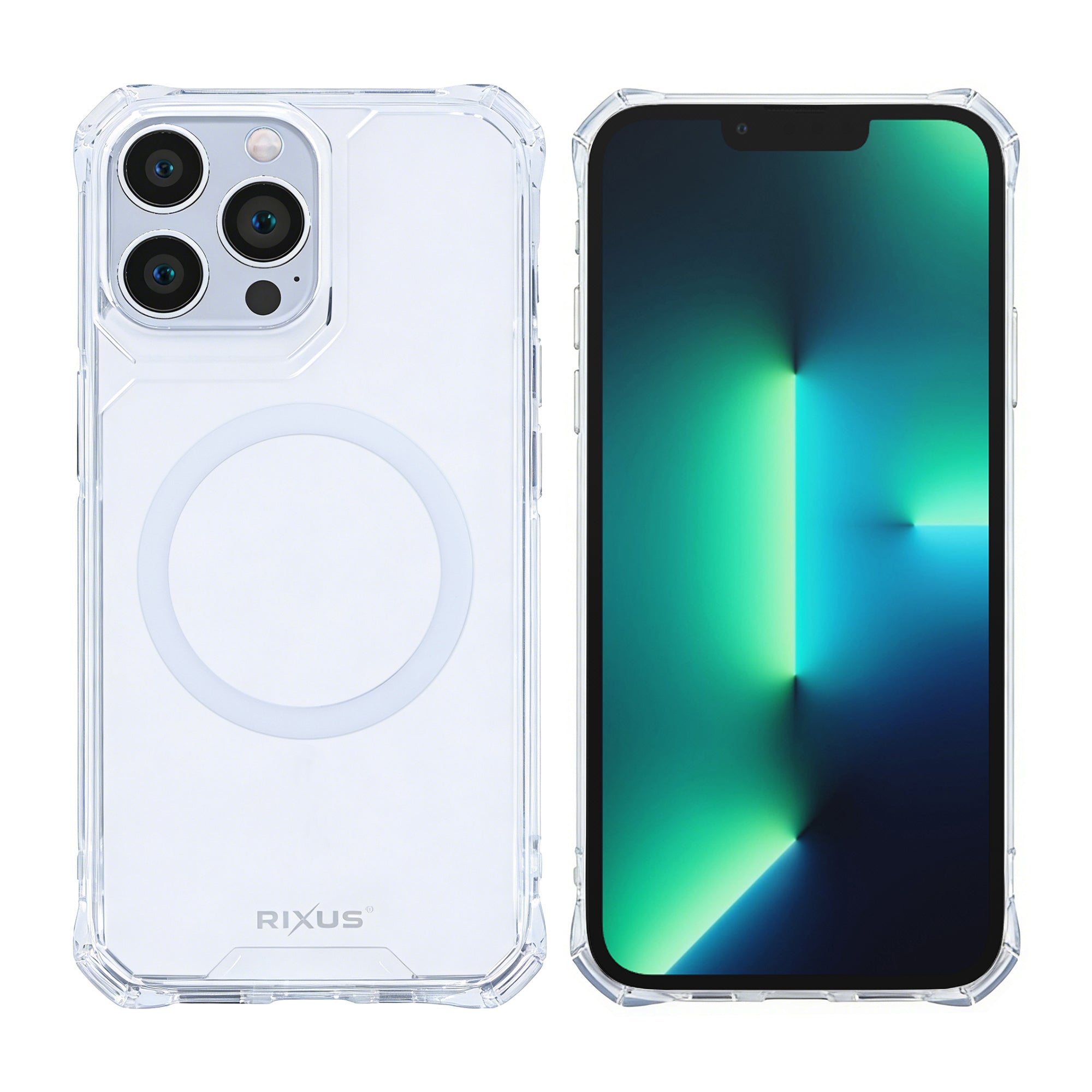 Rixus Armor-X Anti Shock Hülle mit MagSafe kompatibel für Apple iPhone 13 Pro Max Transparent – Bild 3