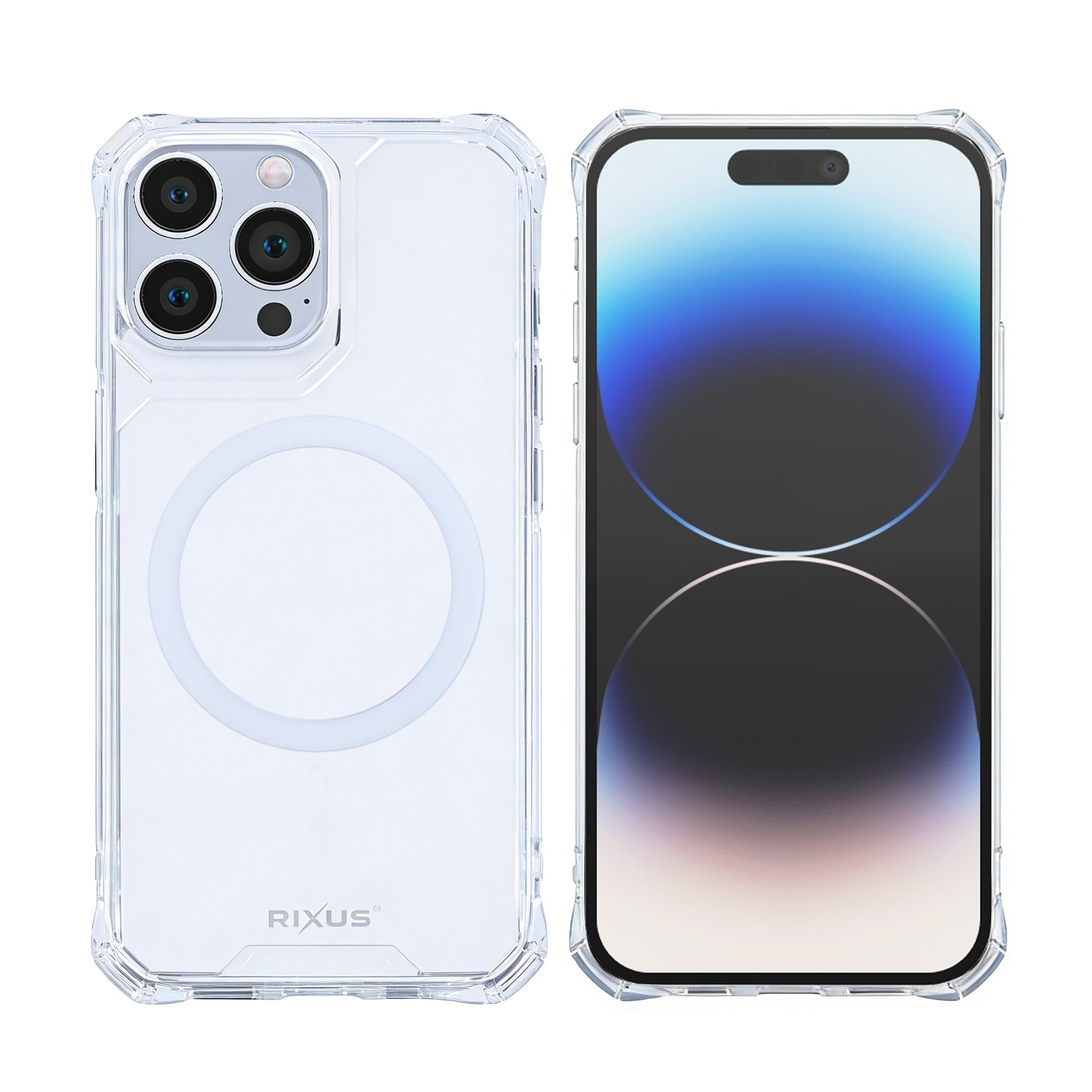 Rixus Armor-X Anti Shock Hülle mit MagSafe kompatibel für Apple iPhone 14 Pro Max Transparent – Bild 3
