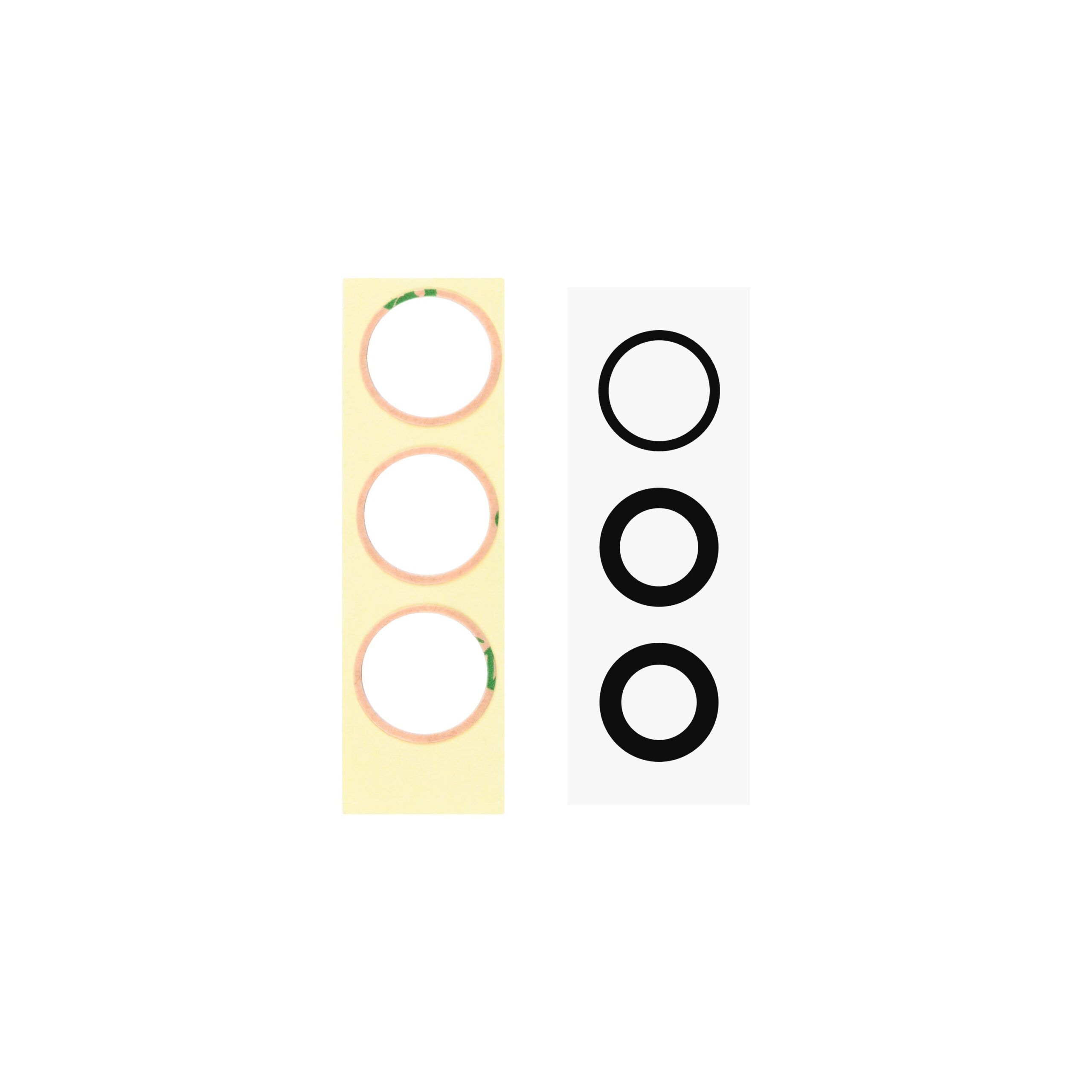 Für Apple iPhone 15 Pro Max Kameraglas Set Black OEM