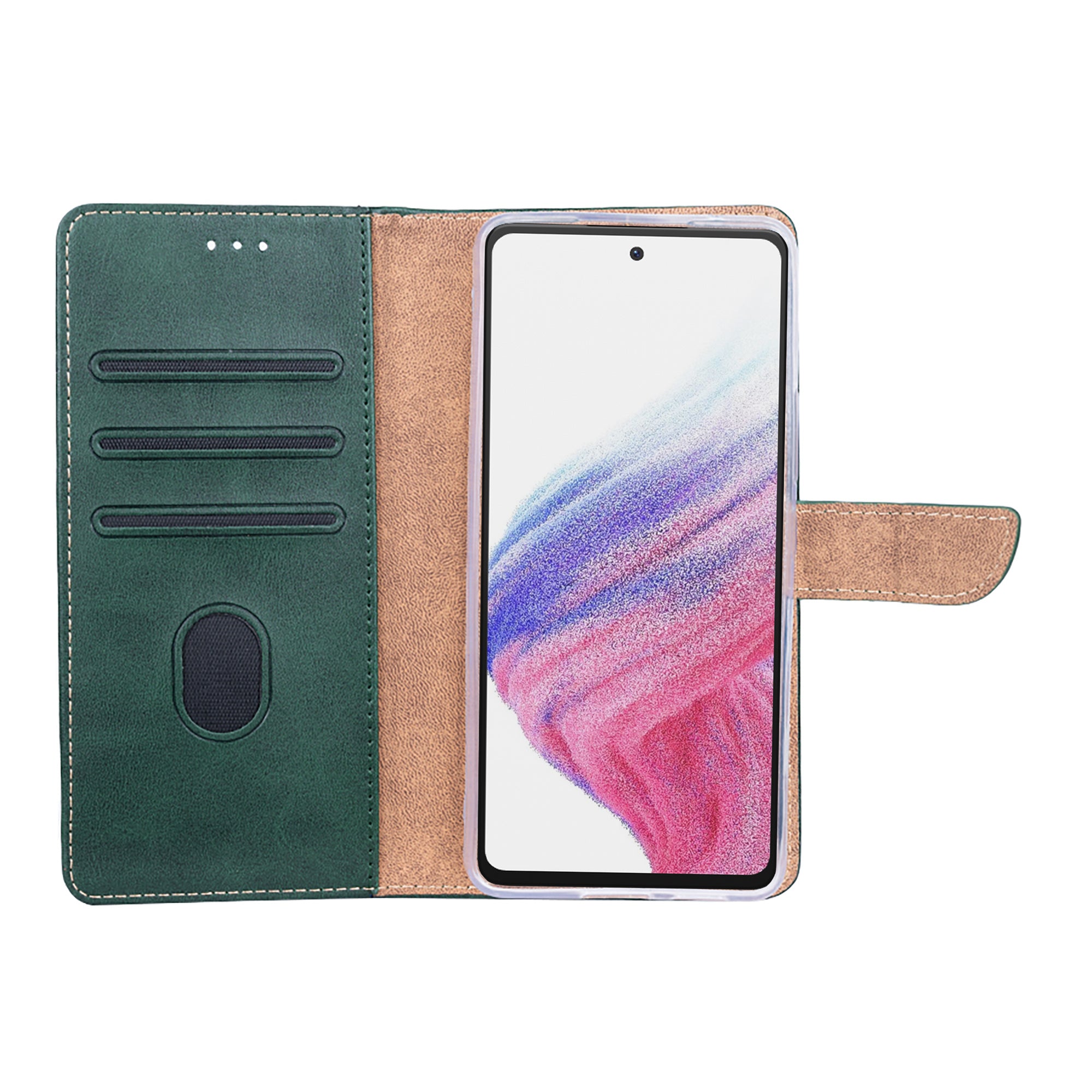 Rixus Buchhülle für Samsung Galaxy A53 5G Dark Green – Bild 5