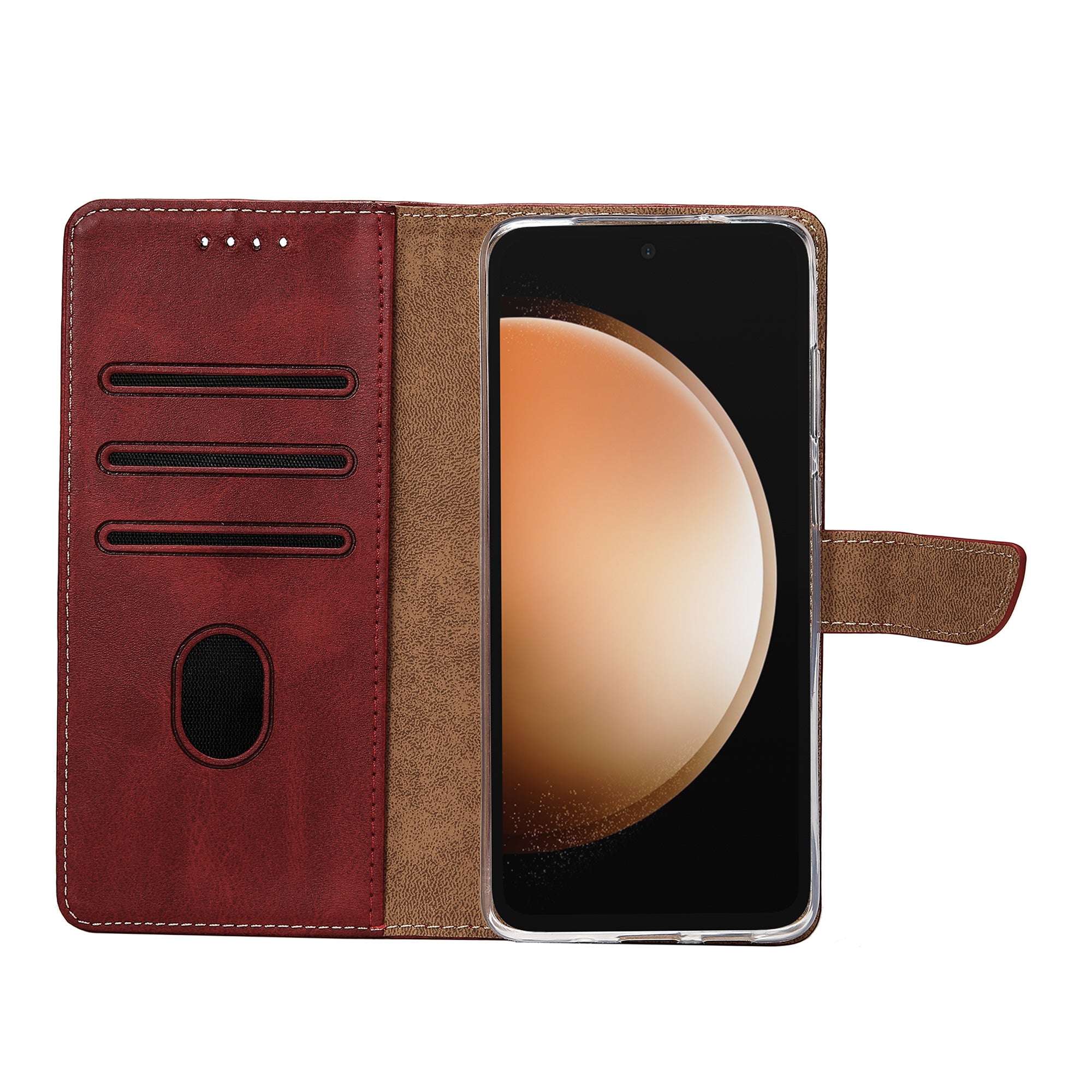 Rixus Buchhülle für Samsung Galaxy S23 FE Dark Red – Bild 5