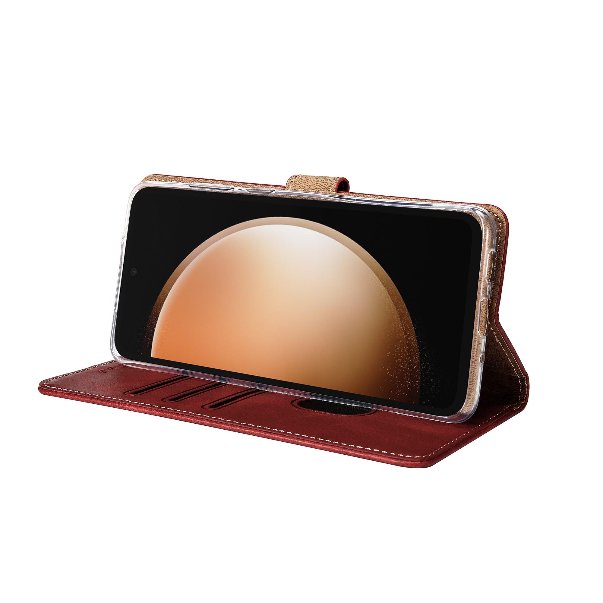 Rixus Buchhülle für Samsung Galaxy S23 FE Dark Red – Bild 6