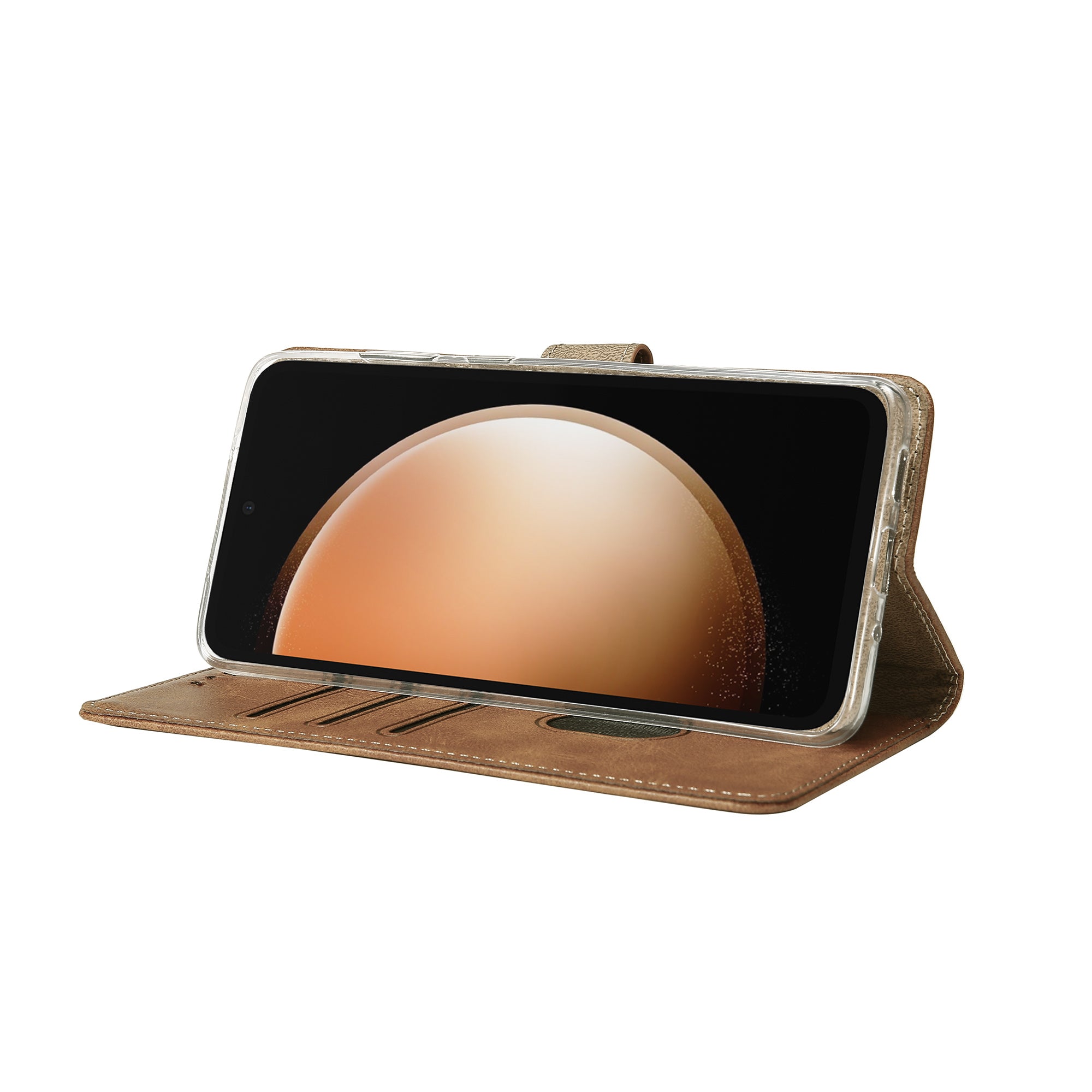 Rixus Buchhülle für Samsung Galaxy S23 FE Light Brown – Bild 6