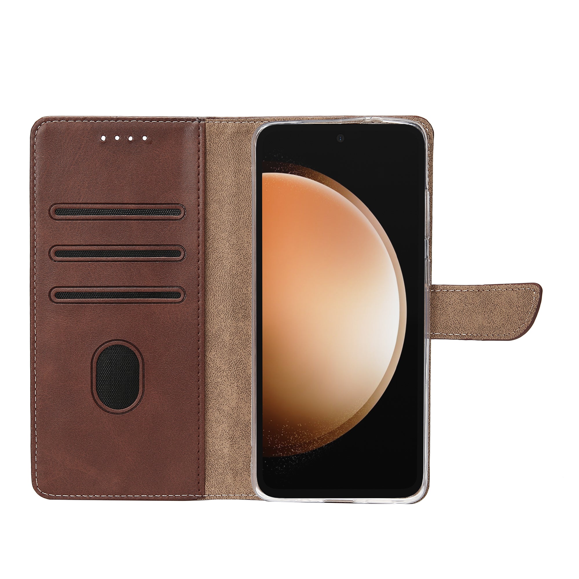 Rixus Buchhülle für Samsung Galaxy S23 FE Brown – Bild 5