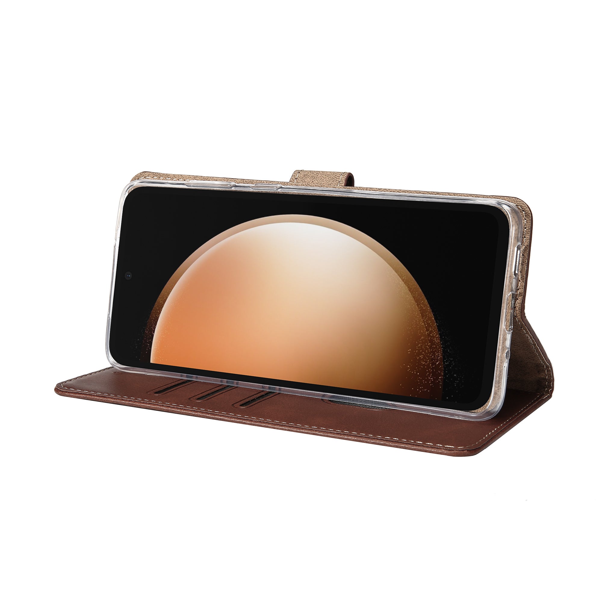 Rixus Buchhülle für Samsung Galaxy S23 FE Brown – Bild 6