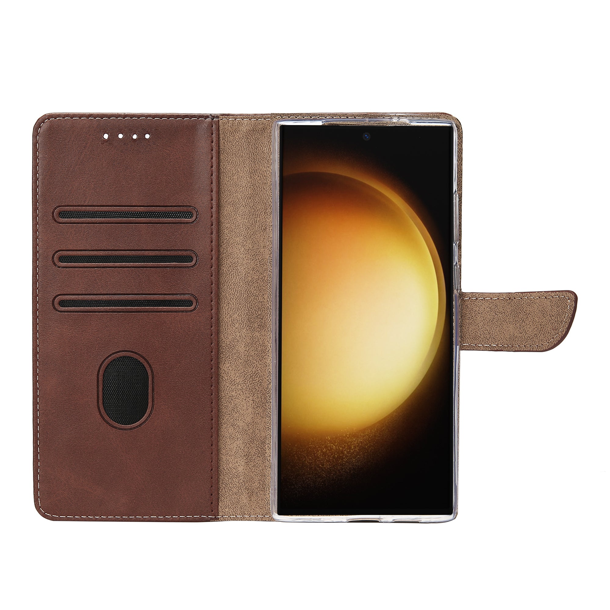 Rixus Buchhülle für Samsung Galaxy S23 Ultra Brown – Bild 5