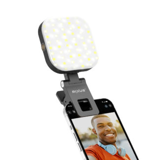 Rixus RXLG48 Selfie Light für Photography, TikTok, Vlog, Video Black