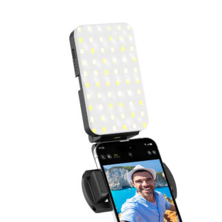 Rixus RXLG46 Selfie Light mit Clip für Photography, Tiktok, Vlog, Video Black