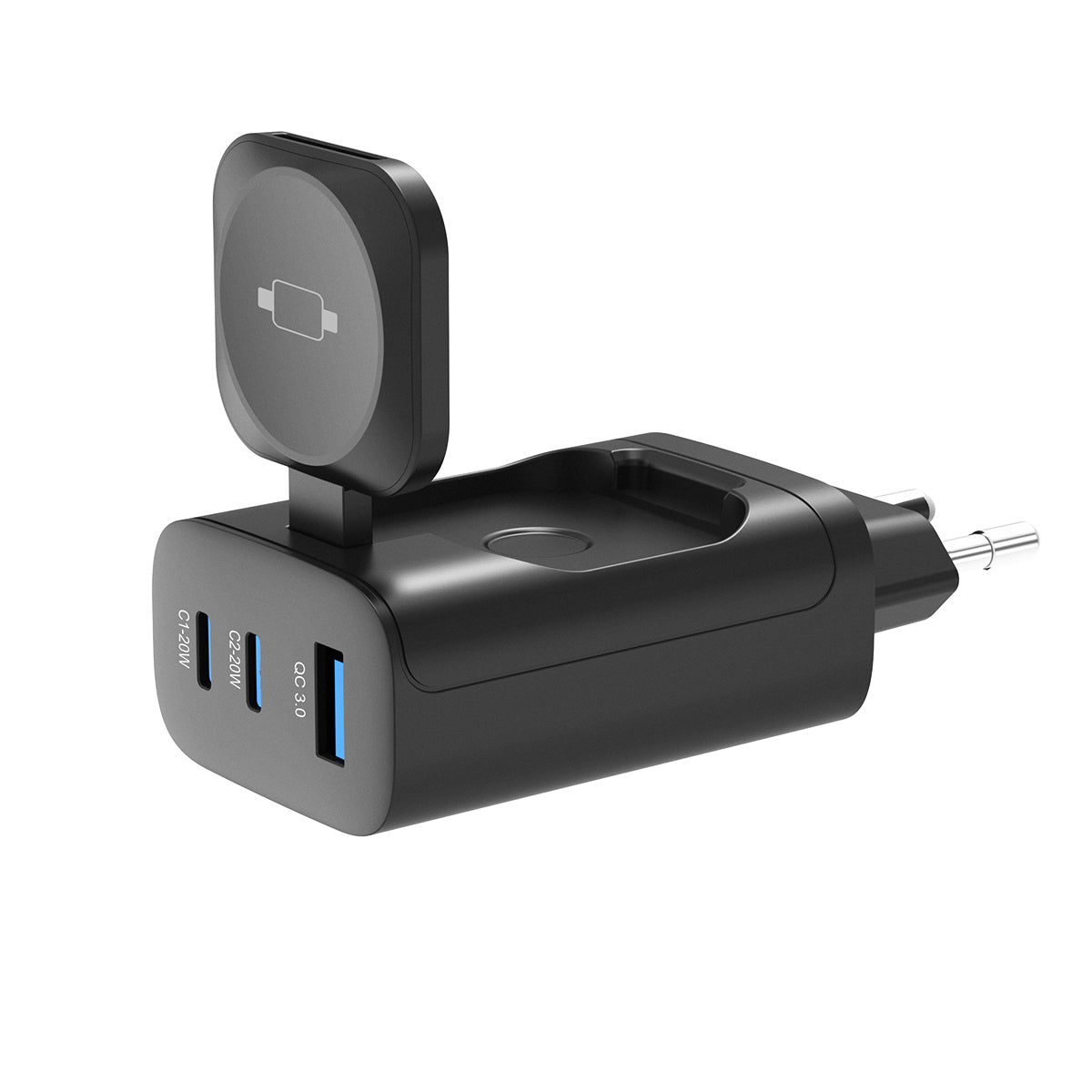 Rixus RXHC40 43W Charging Block für Apple iWatch, iPhone, Airpods Black – Bild 2
