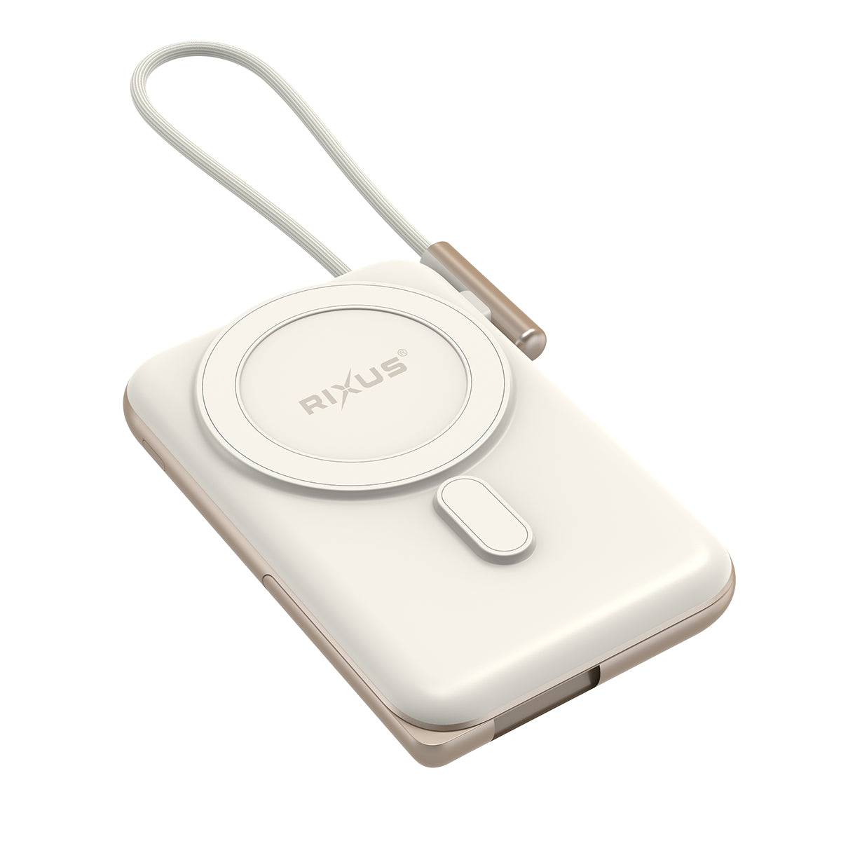 Rixus RXPB29 Magnetic Powerbank 10000mAh mit USB-C Kabel Build-in Rose Gold – Bild 2